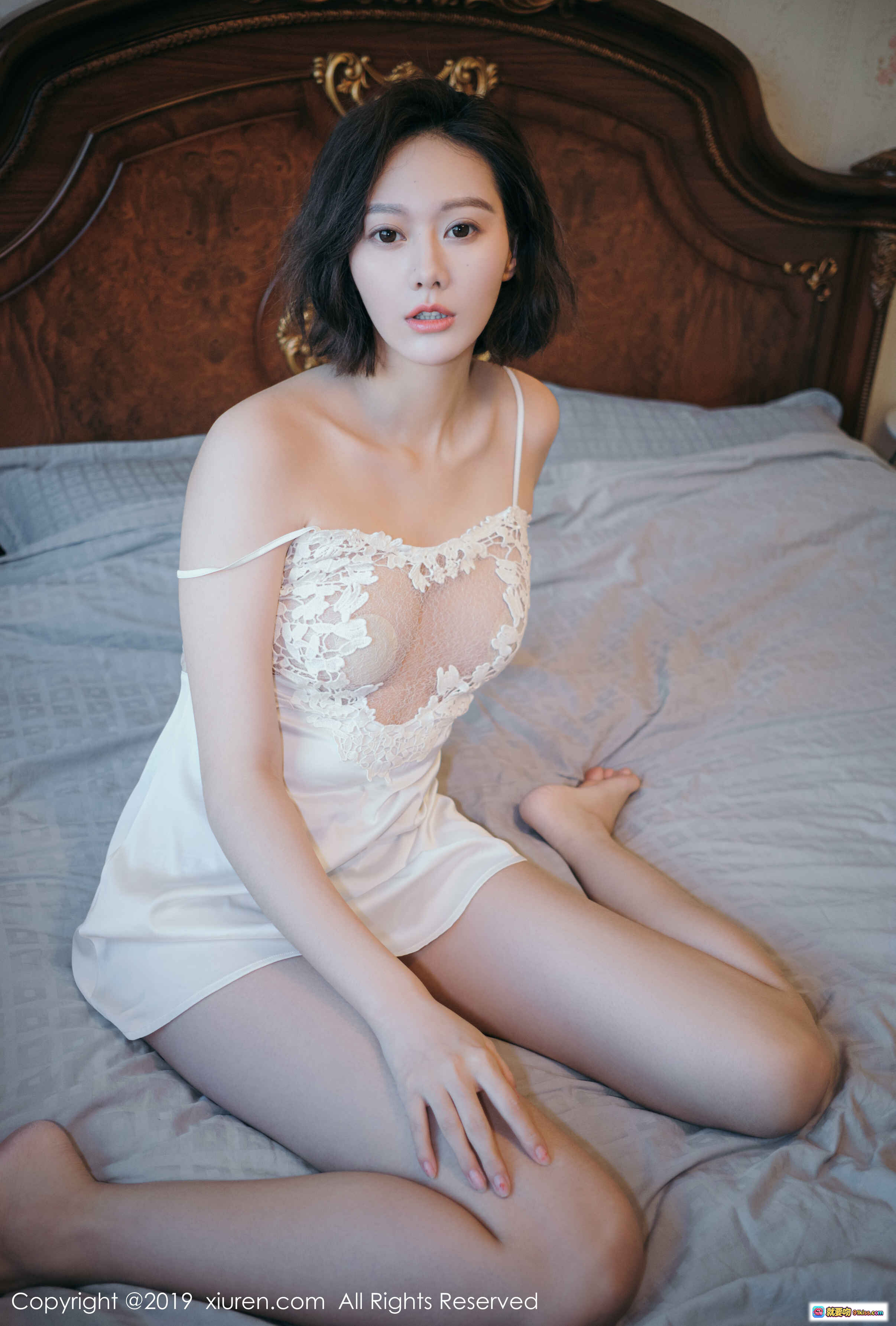 图片[7] - 艺轩性感蕾丝睡衣写真 – XIUREN秀人网2019.12.30 No.1891 精美私房床照 优雅短发少女风情 - 就要吻