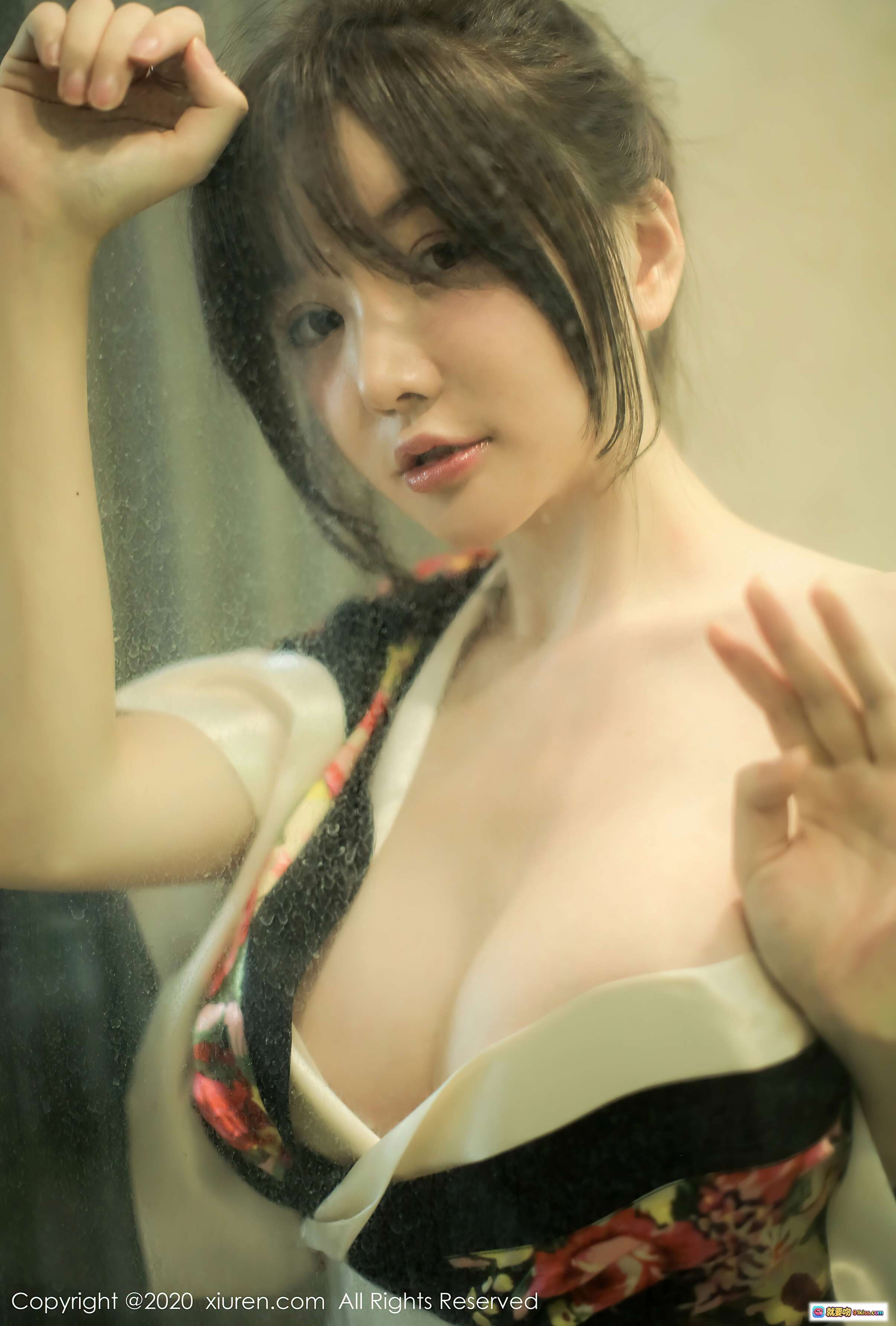 图片[5] - 糯美子Mini性感写真｜花卉和服深V诱惑｜秀人网2020.09.21 VOL.2581高清图集 - 就要吻