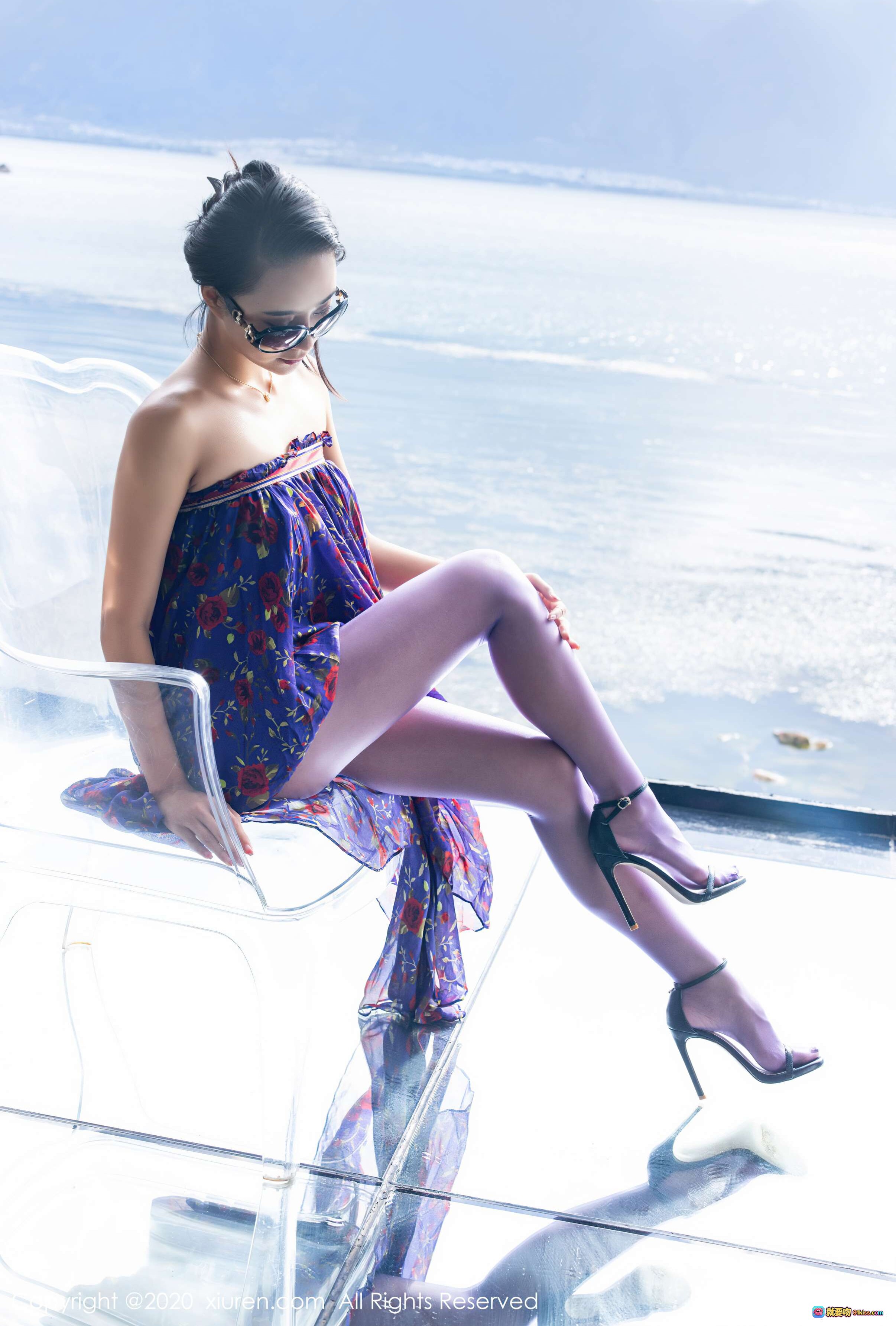 图片[10] - 蓝夏Akasha海边写真 | 紫色碎花长裙飘逸 | 秀人网VOL.2544 2020.09.09 | 裸足沙滩风情 | 高清摄影美图 - 就要吻