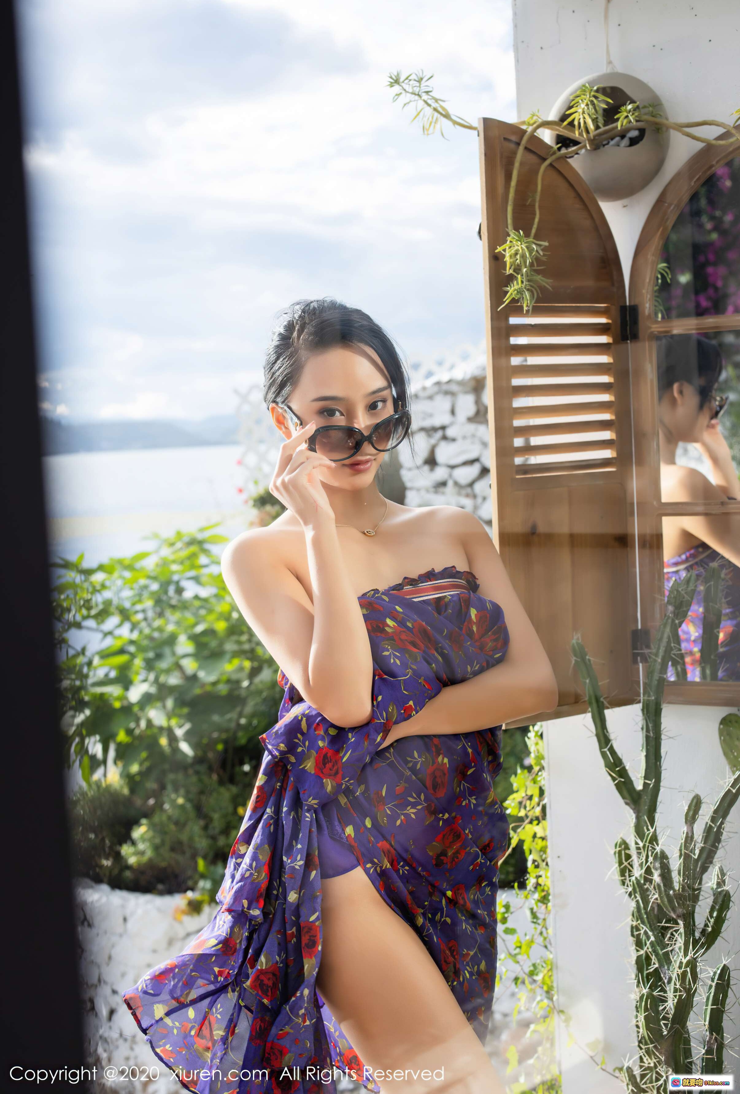 图片[5] - 蓝夏Akasha海边写真 | 紫色碎花长裙飘逸 | 秀人网VOL.2544 2020.09.09 | 裸足沙滩风情 | 高清摄影美图 - 就要吻
