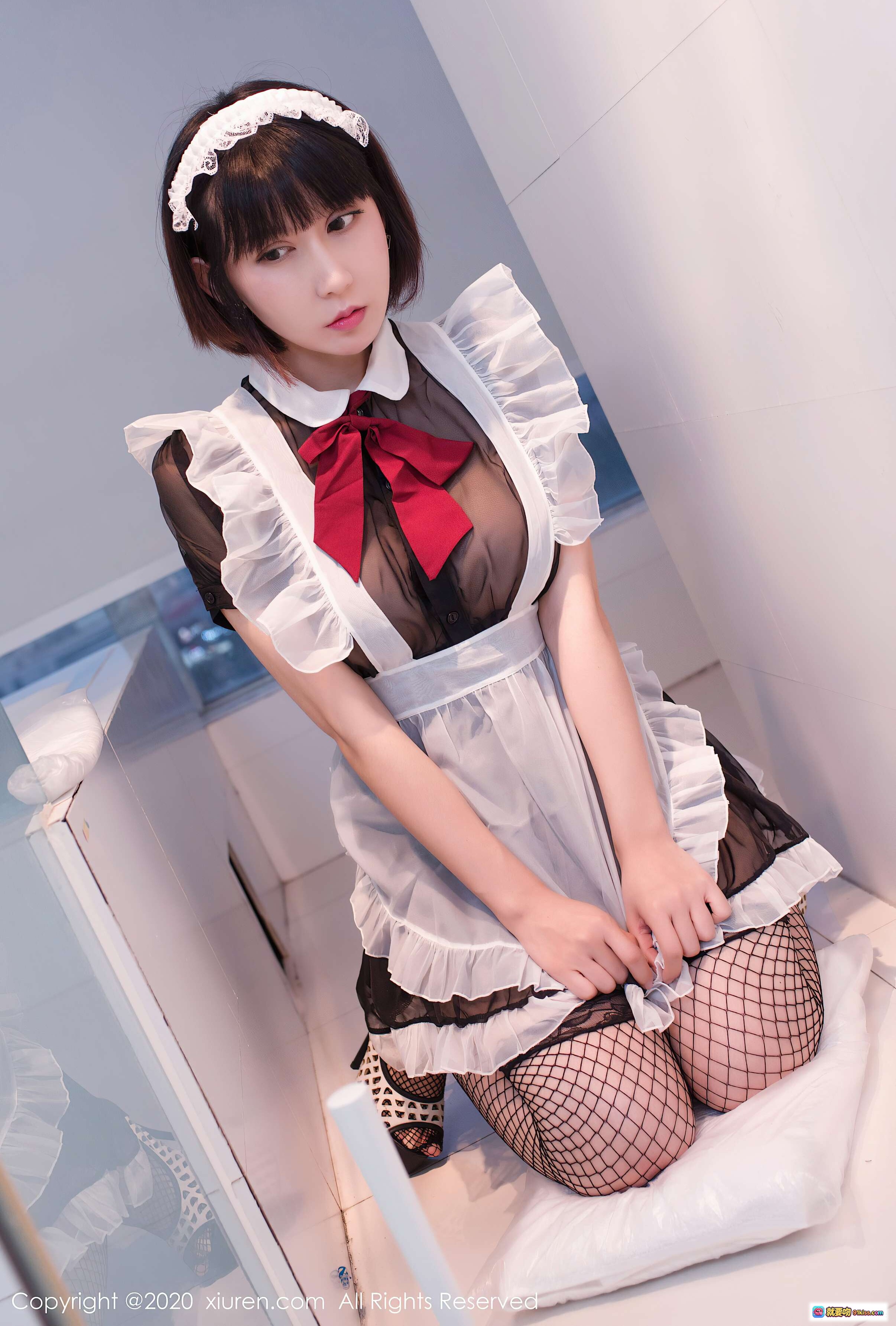 图片[5] - 妩媚女仆管家安妮斯朵拉黑丝网袜高跟鞋浴室写真秀人网No.2494 - 就要吻