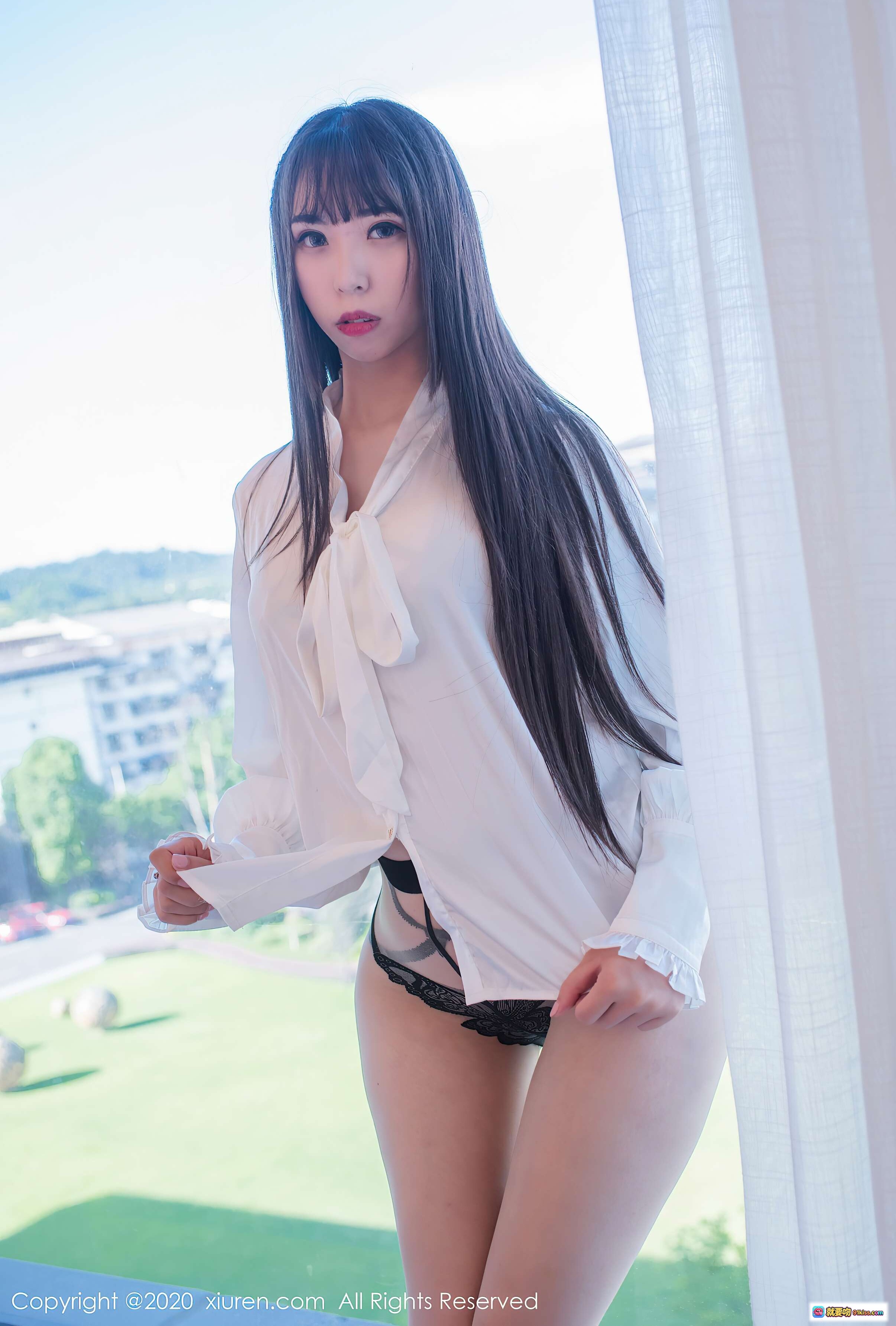 图片[10] - 小波多白衬衫粉裙黑高跟丝袜美腿写真 – XIUREN秀人网2020.09.23 VOL.2590 - 就要吻