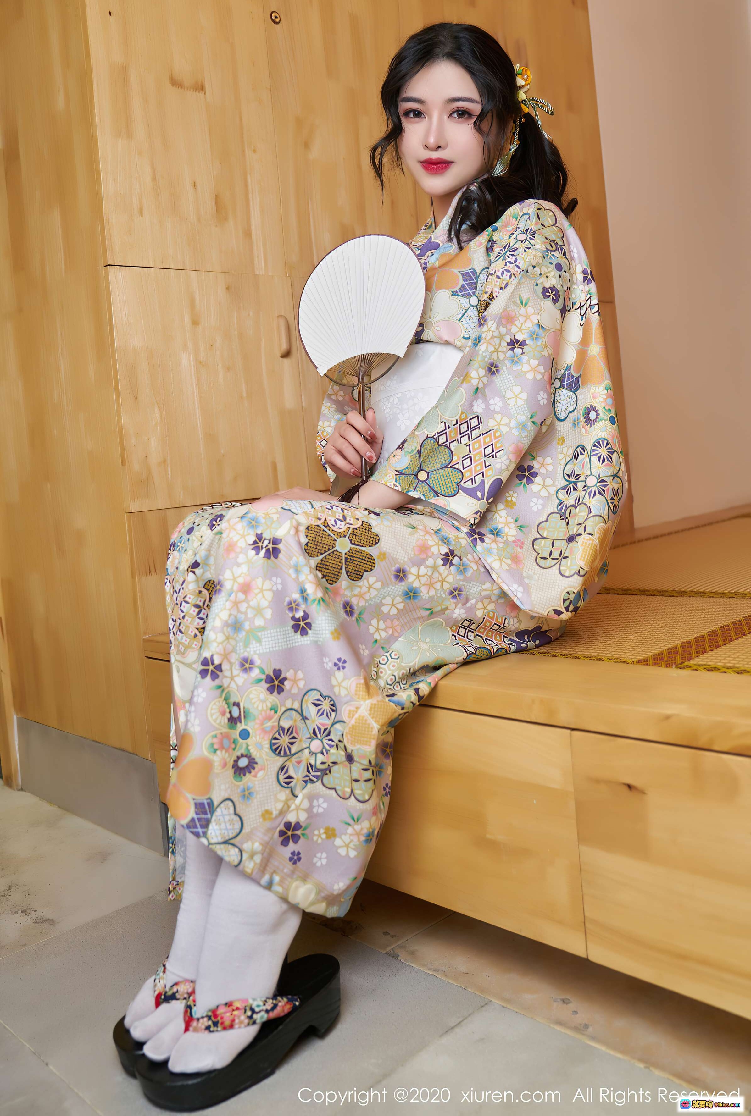 图片[9] - 韩静安和风浴衣写真｜日系美少女性感私房照｜花柄浴衣白袜诱惑｜秀人网2020高清图集 - 就要吻