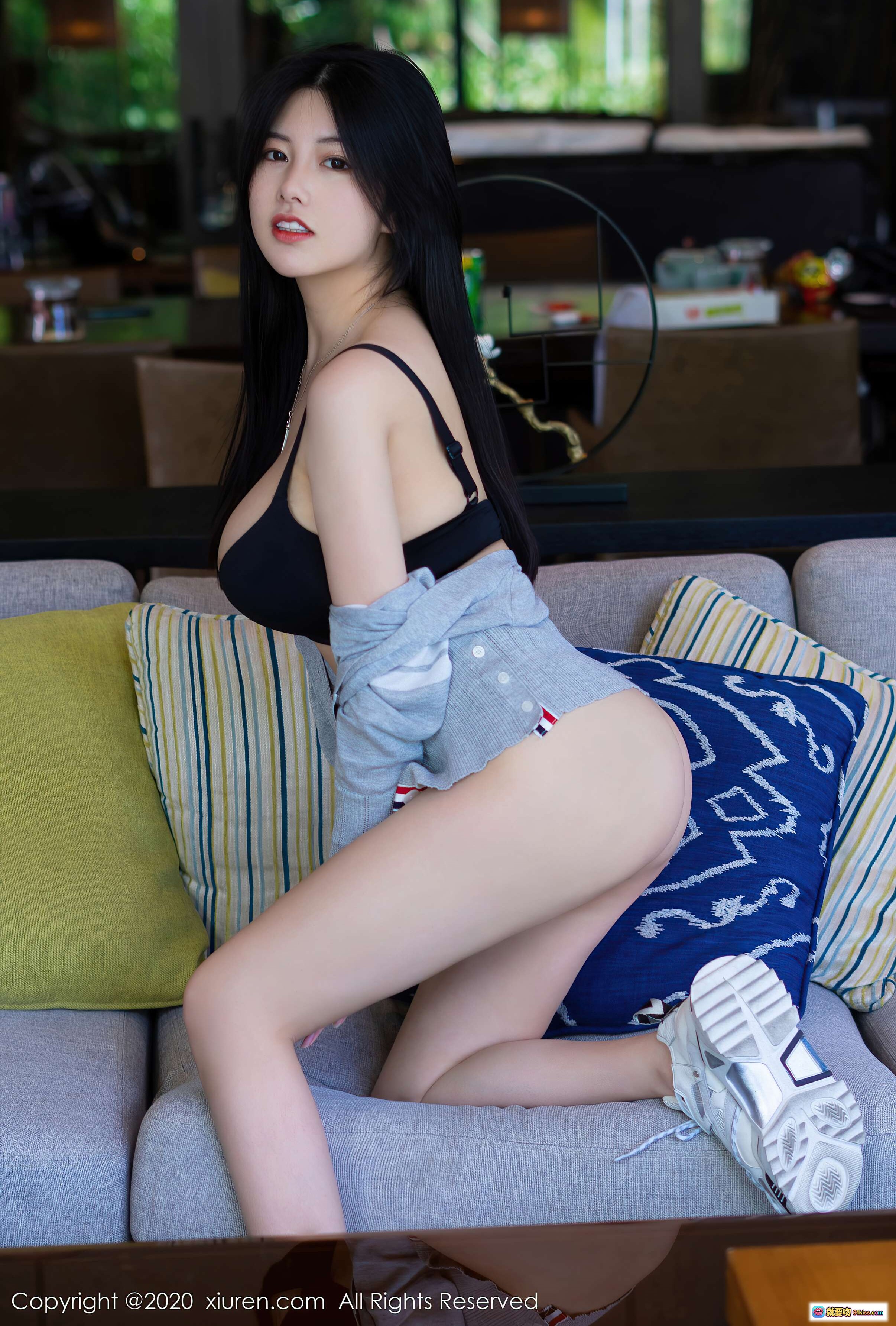 图片[10] - 娜露Selena性感写真 | 灰色开衫深V搭配短裙 | 秀人网2020.08.31 No.2508高清图集 - 就要吻