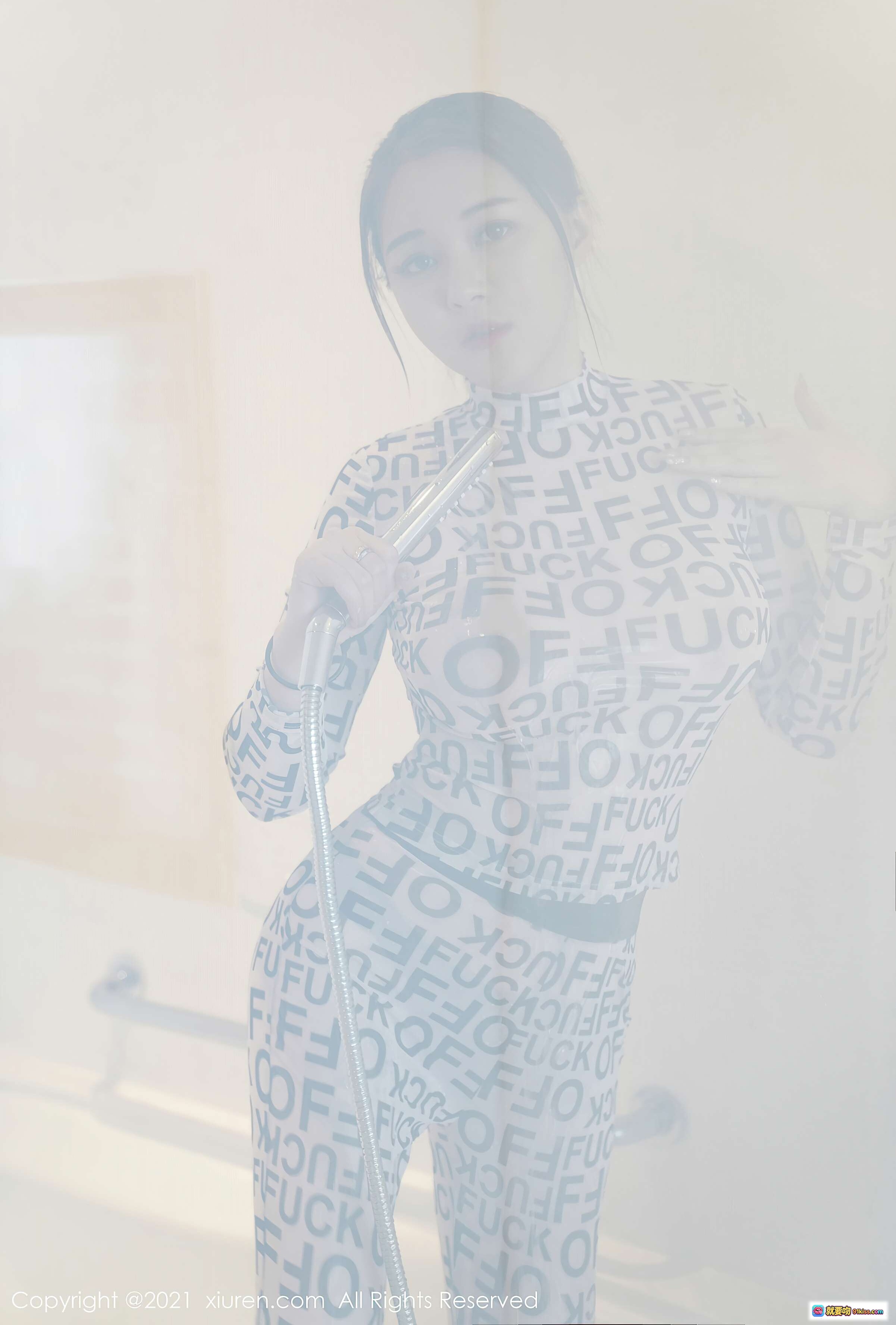 图片[4] - 凯竹廿十浴室写真｜XIUREN秀人网2021.03.22 VOL.3225｜字母印花睡衣｜浴缸拍摄｜高清私房美图 - 就要吻