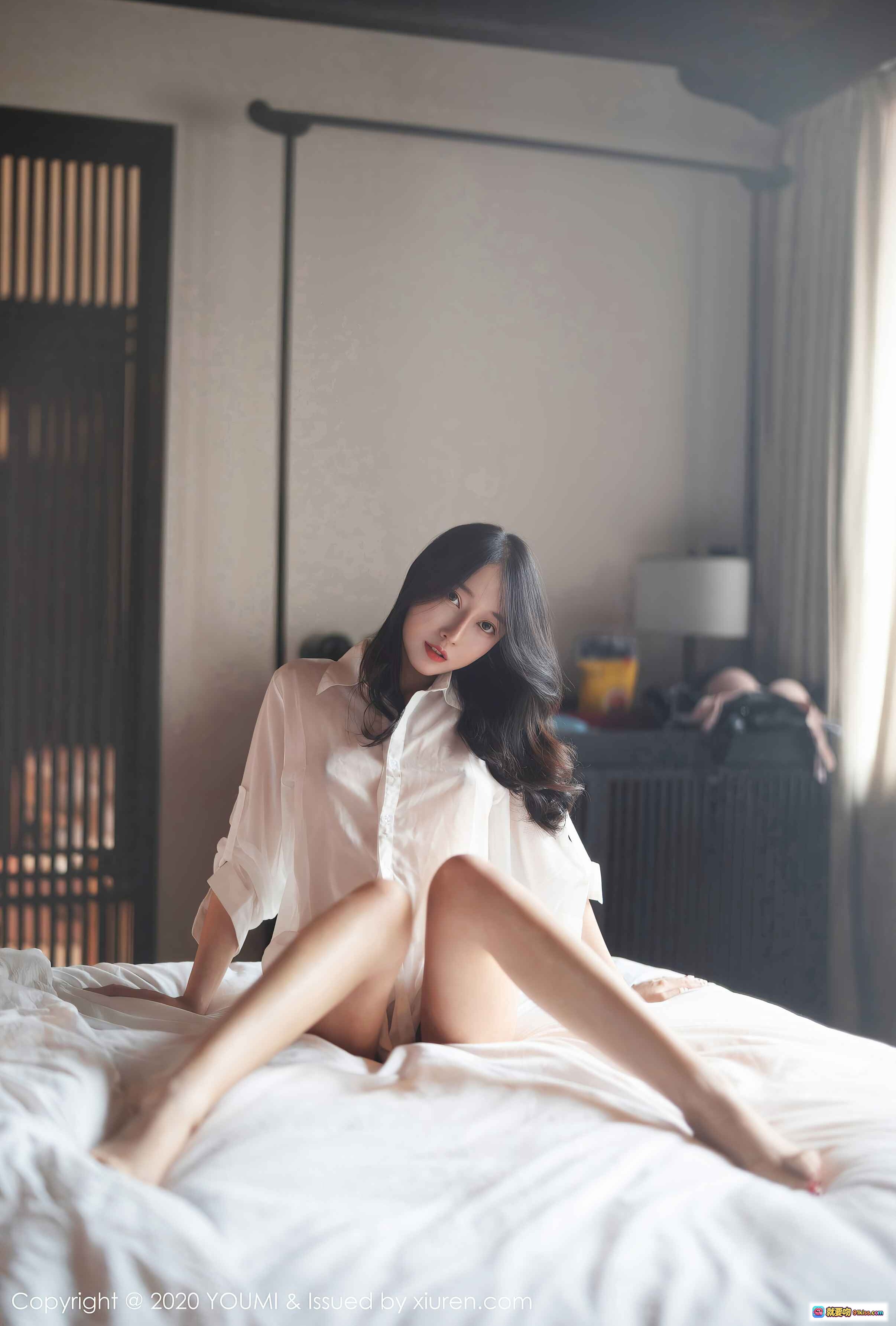 图片[5] - 玥儿玥ER性感写真｜YOUMI尤蜜荟2020.11.20 VOL.560｜白衬衫诱惑｜私房美腿特写｜高清64P大图 - 就要吻