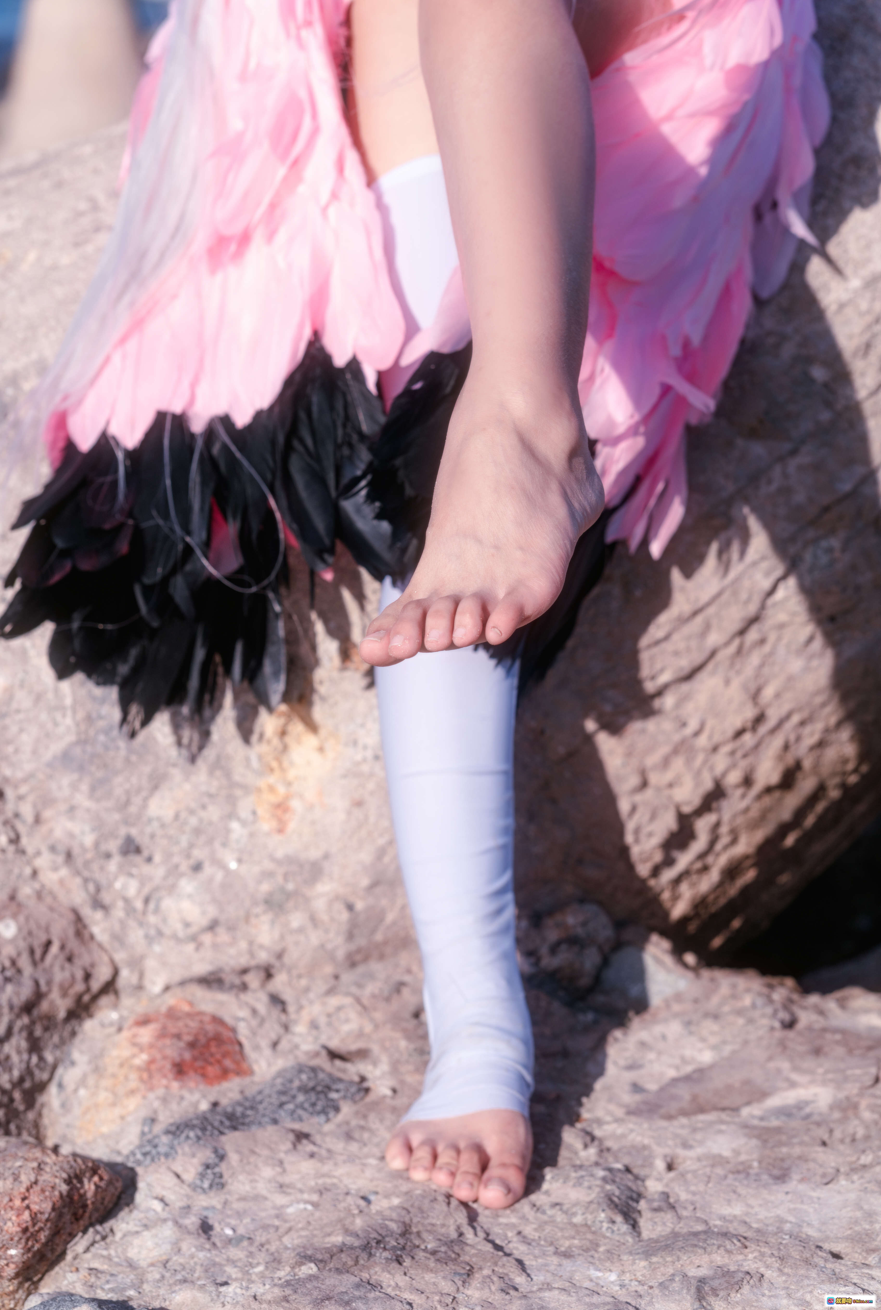 图片[5] - 蠢沫沫NO.079可畏比基尼写真-海边岩石性感美腿白丝粉发造型38P高清图集 - 就要吻