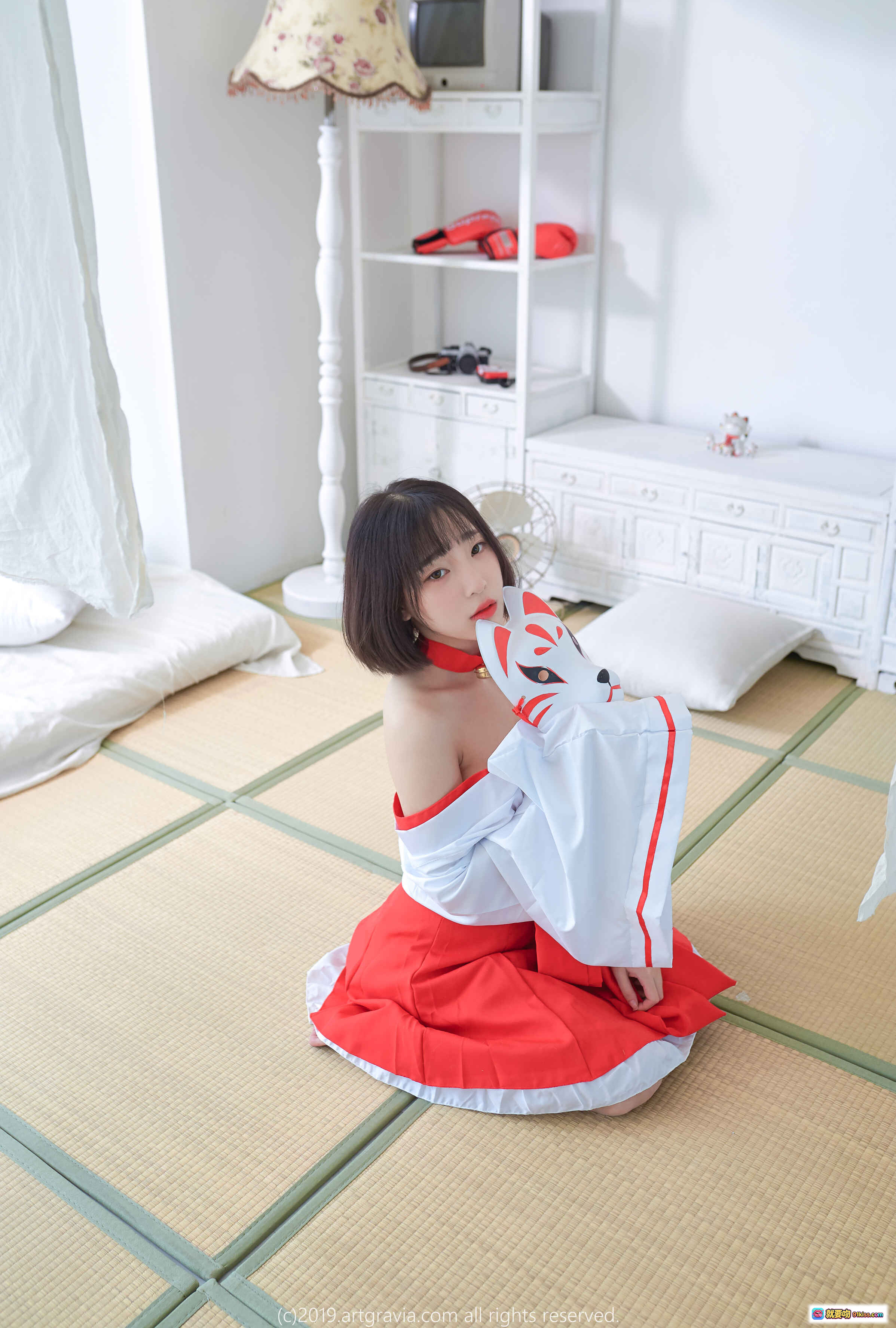 图片[9] - 姜仁卿NO.019 ARTGRAVIA_VOL116 穿蓝白比基尼岩石海岸蹲姿写真 短发少女清新性感自然光拍摄 - 就要吻