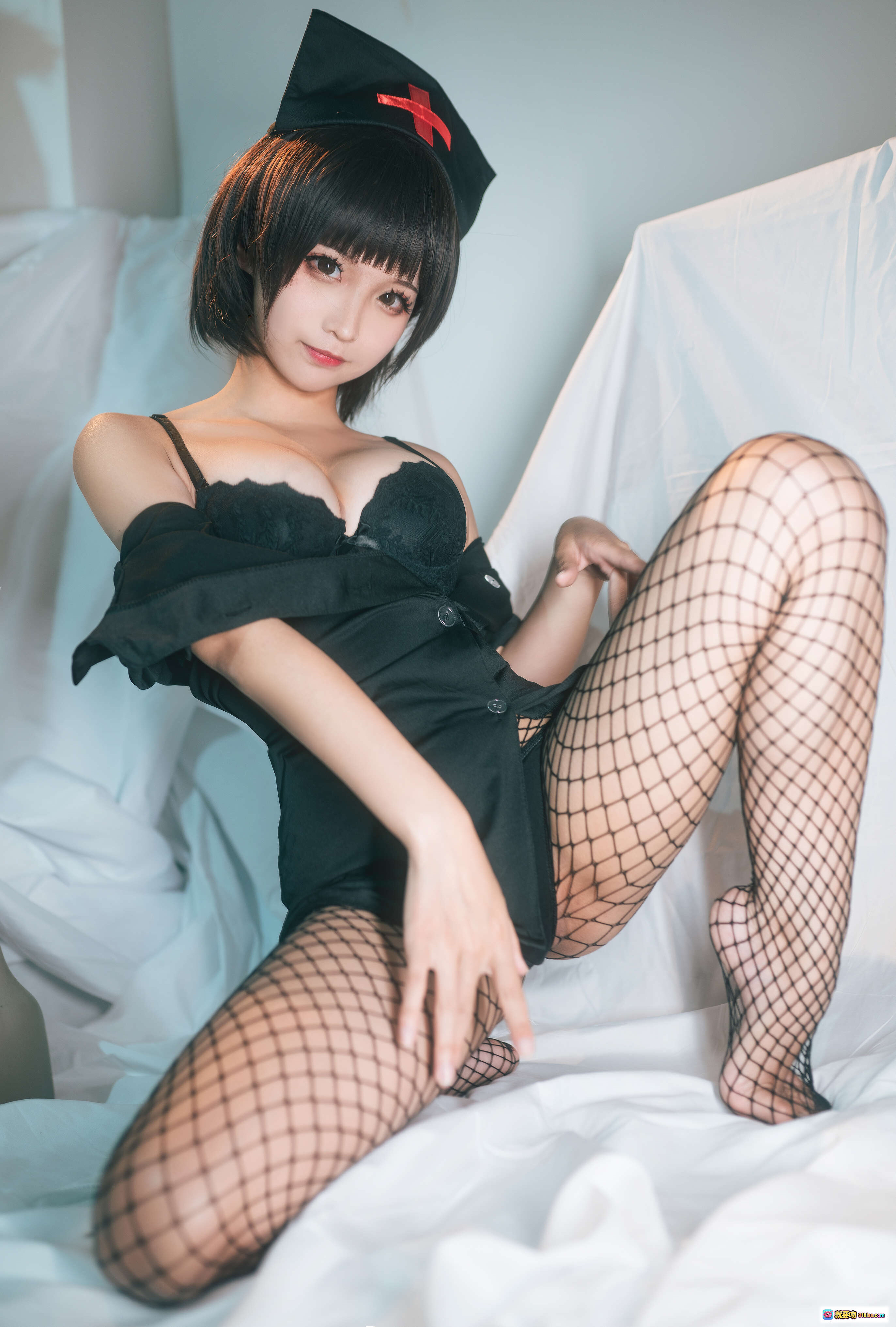 图片[10] - 蠢沫沫NO.054护士写真41P544M 黑色蕾丝内衣性感私房照 甜美诱惑居家氛围美图 - 就要吻