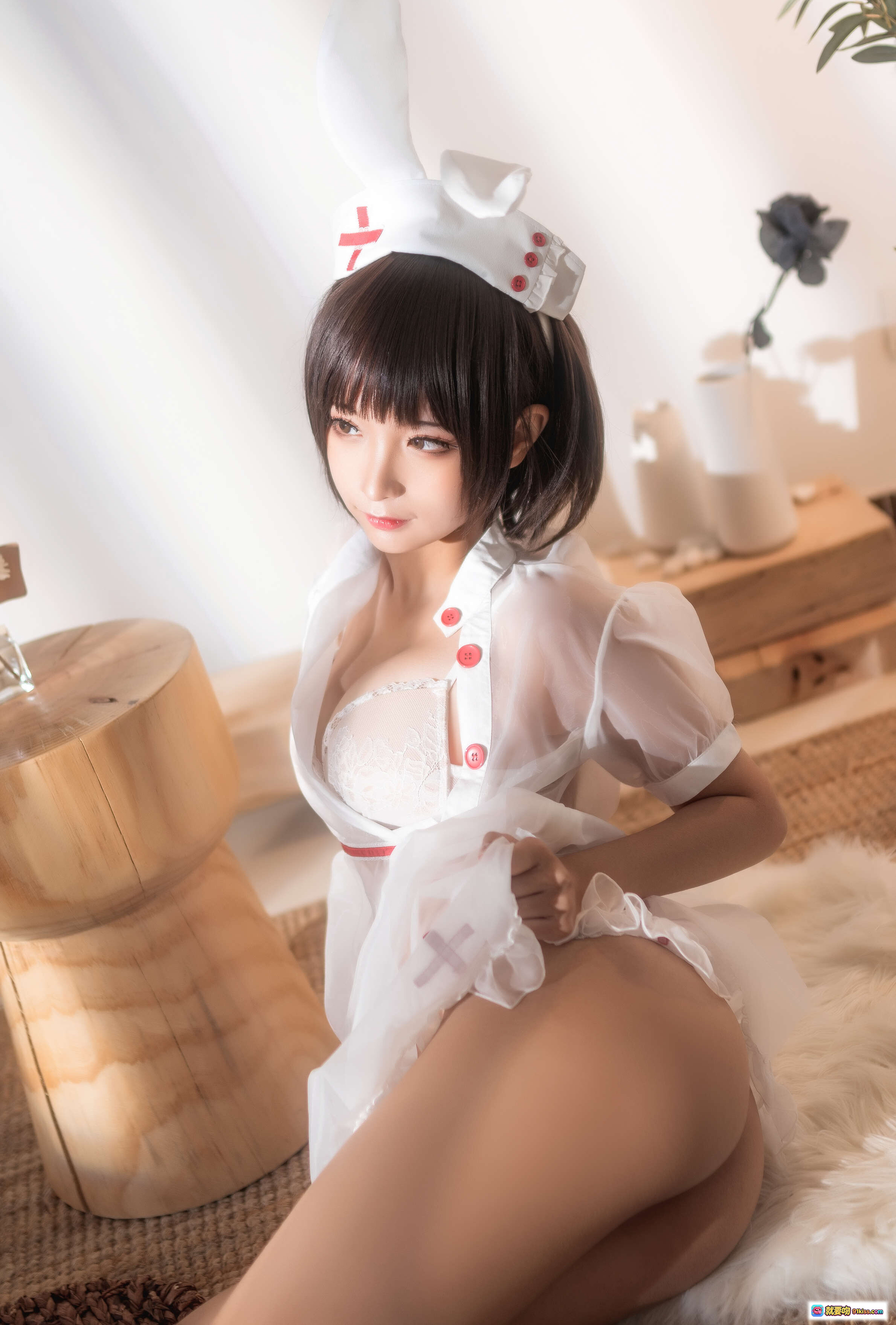 图片[5] - 蠢沫沫NO.059透明护士写真 60P高清美腿白丝性感私房照 甜美制服诱惑无码图集 - 就要吻