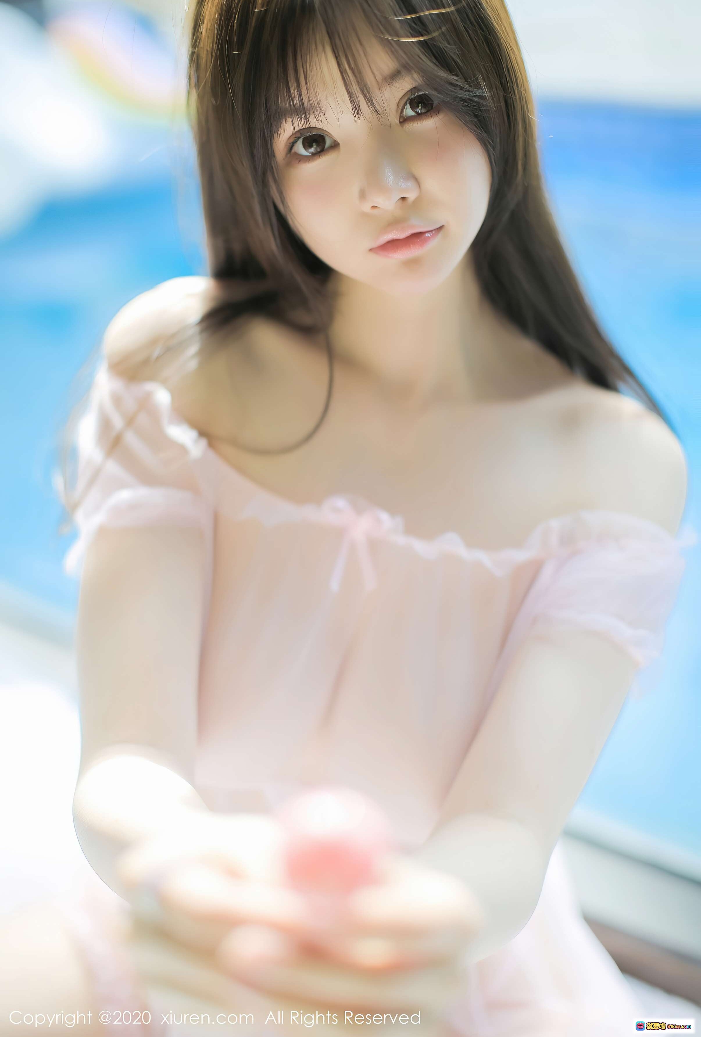 图片[7] - 糯美子MINI写真 | 粉色透视内衣+白色丝袜 | 床上性感姿势 | 秀人网2020.09.25 VOL.2602 - 就要吻