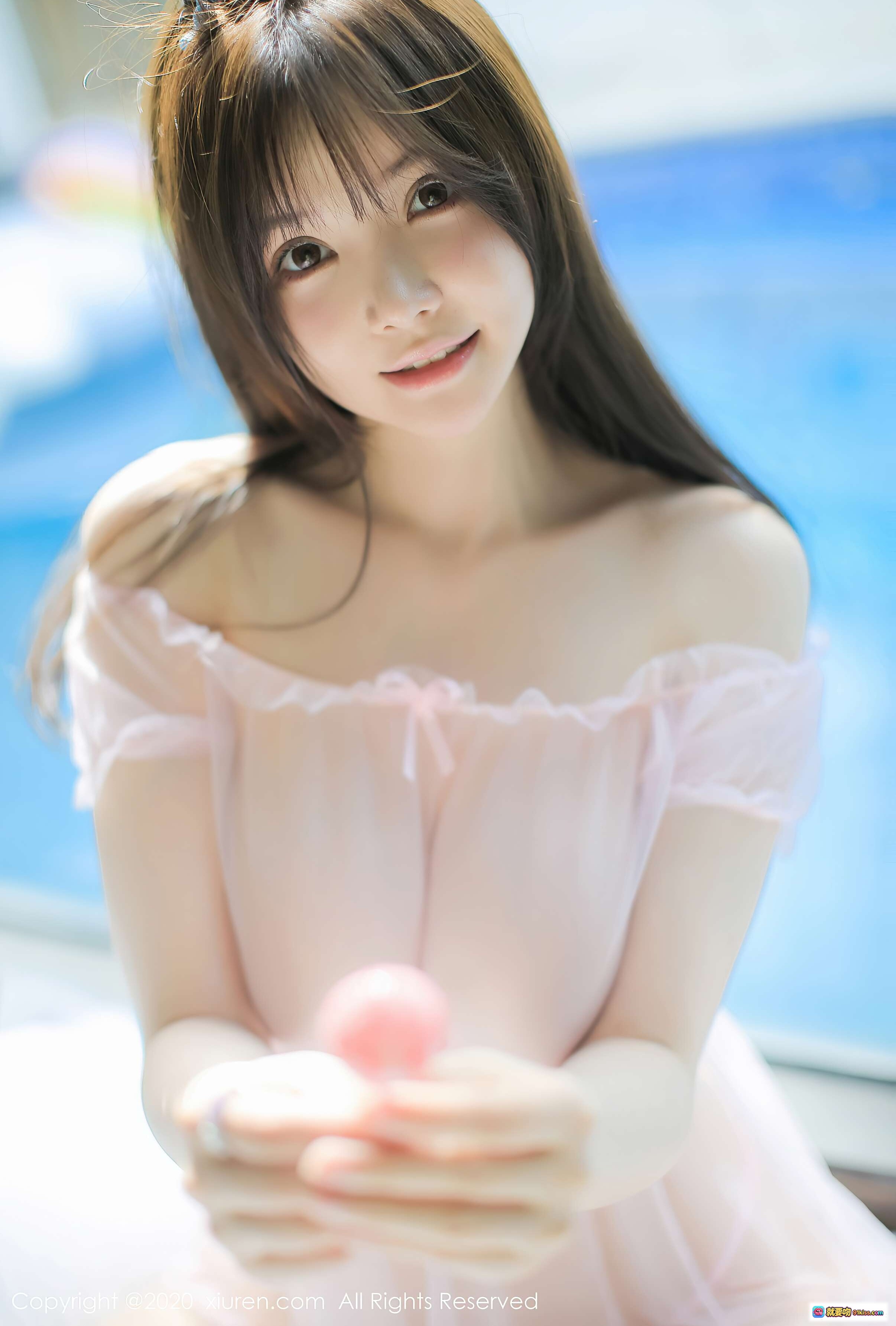 图片[4] - 糯美子MINI写真 | 粉色透视内衣+白色丝袜 | 床上性感姿势 | 秀人网2020.09.25 VOL.2602 - 就要吻