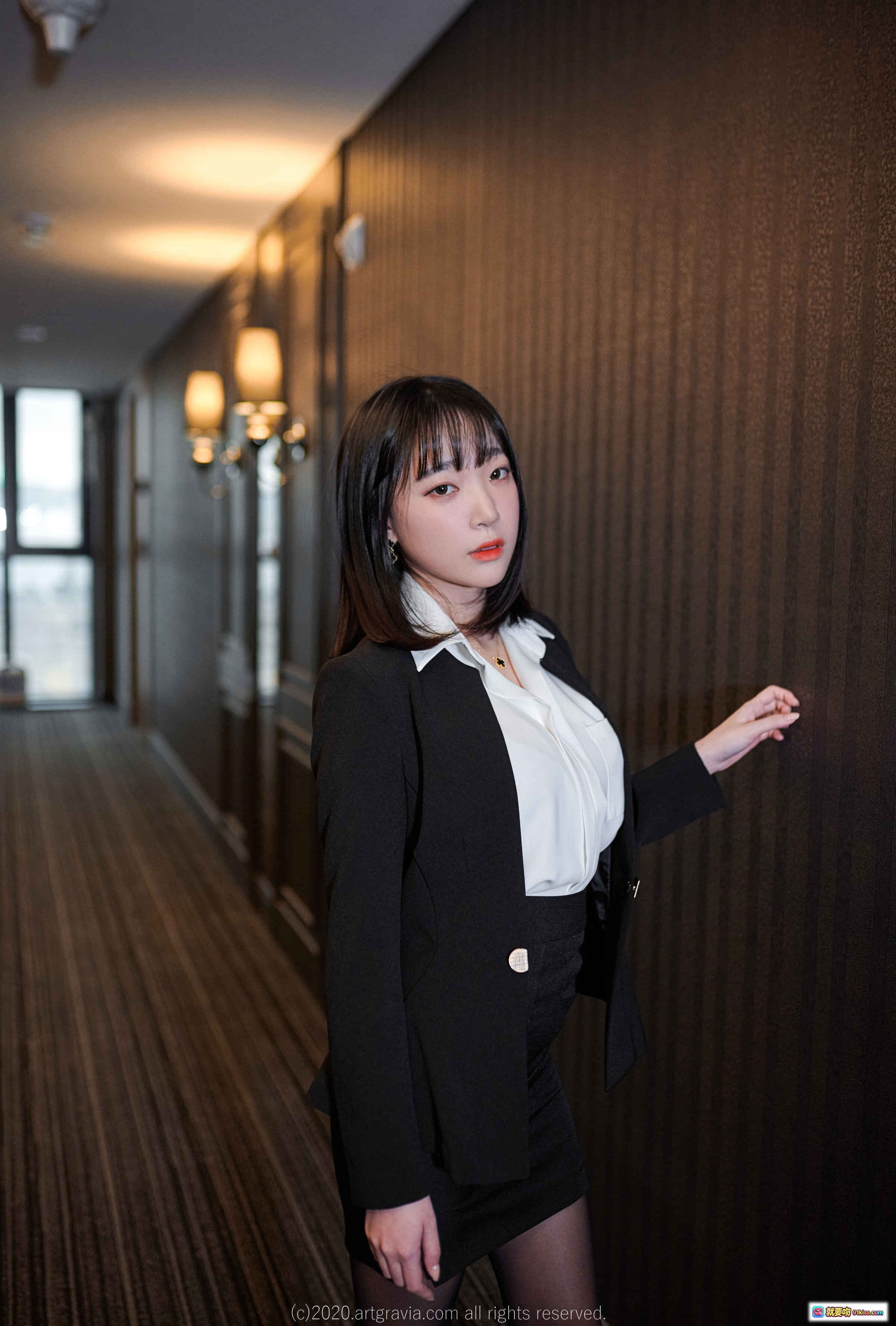 图片[5] - 姜仁卿 NO.024 ARTGRAVIA_VOL147 白衬衫黑短裙黑丝美腿办公室写真 清纯性感职场风少女摄影 - 就要吻