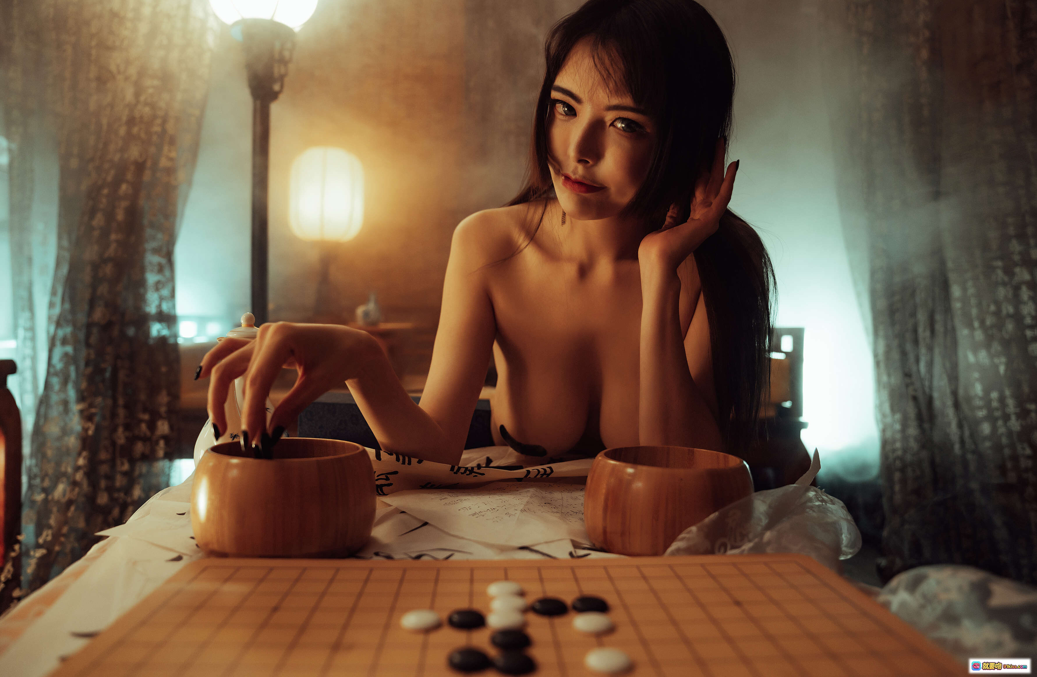 图片[9] - 秋和柯基 NO.025 穿黑纱小妖精写真 38P高质私房美图 黑色贴片性感诱惑 暖光氛围感拍摄 无视频纯图集 - 就要吻