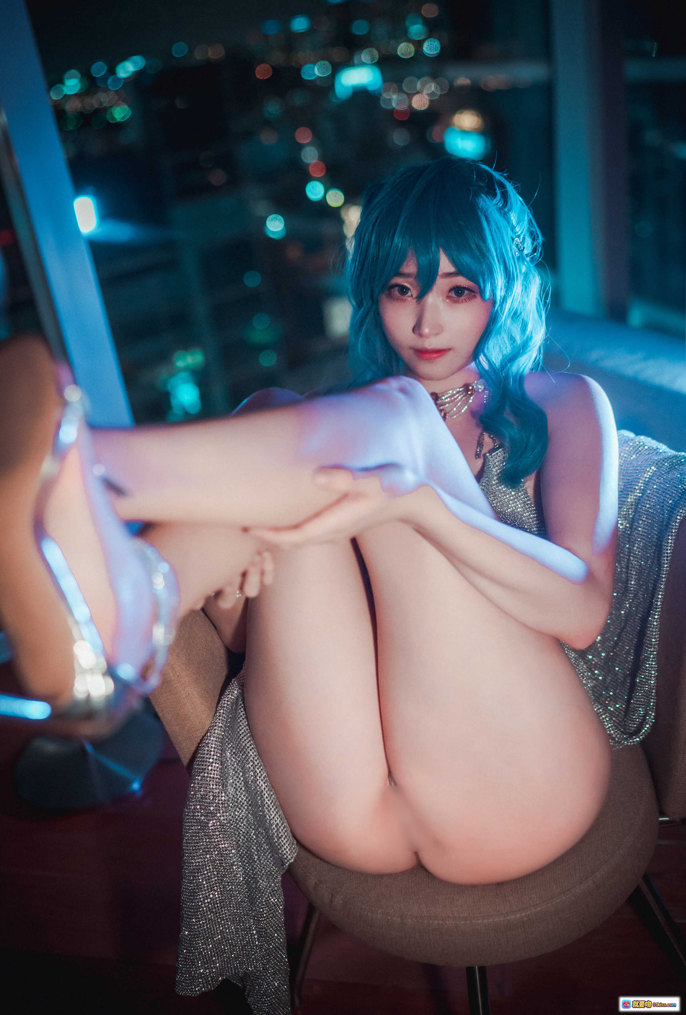 图片[6] - Bambi DJAWA Azur Lane USS Saint Louis Cosplay 美腿高跟闪亮礼服室内写真 - 就要吻