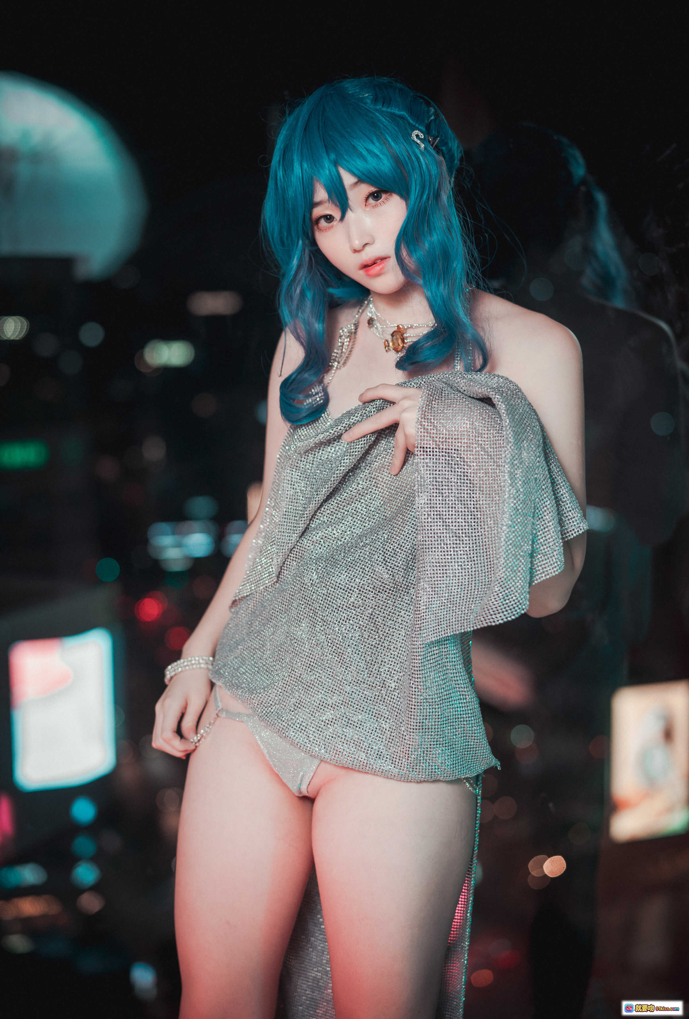 图片[5] - Bambi DJAWA Azur Lane USS Saint Louis Cosplay 美腿高跟闪亮礼服室内写真 - 就要吻