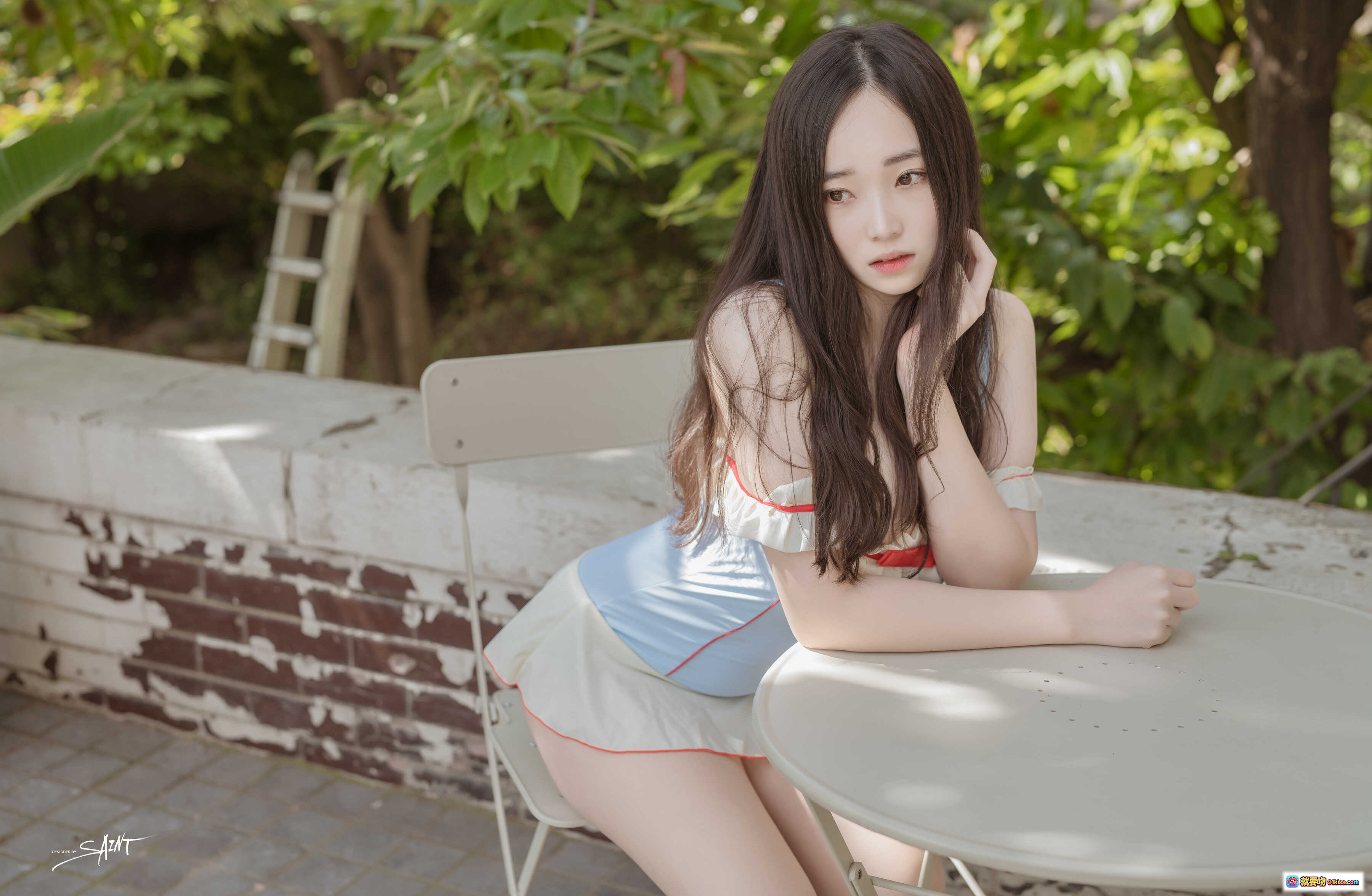 图片[2] - BamBi VOL.02 圣洁白纱红兔耳少女写真 | SaintPhotolife 柔美室内人像摄影 - 就要吻