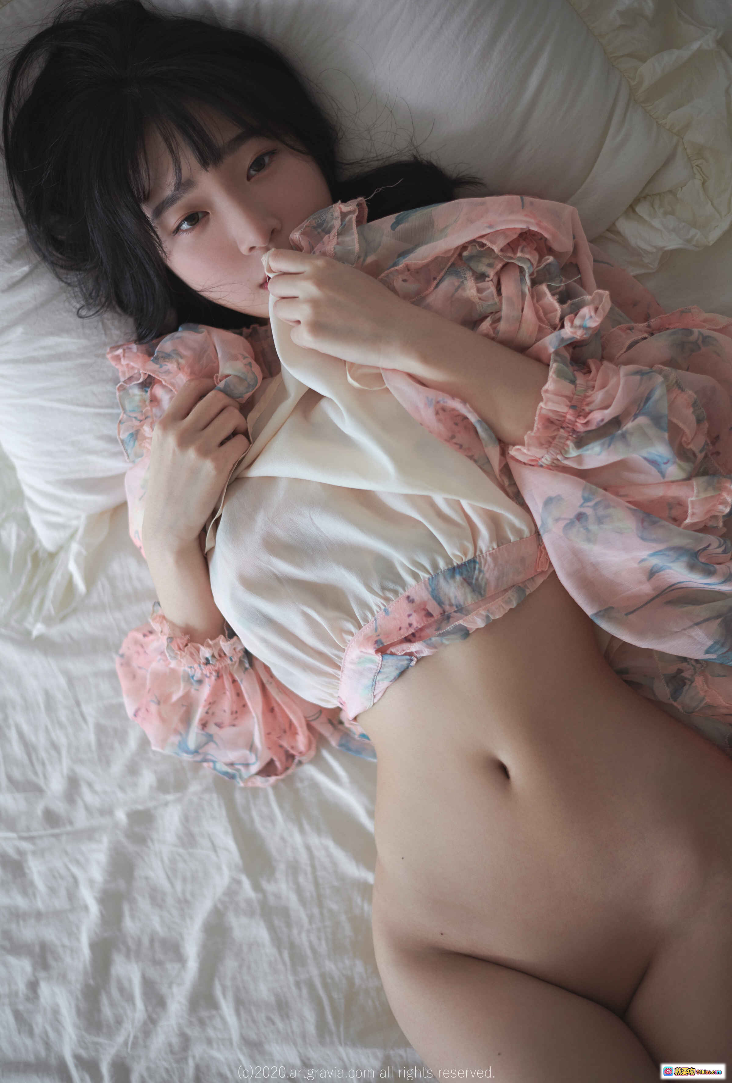 图片[3] - 姜仁卿NO.027黑猫比基尼写真｜ARTGRAVIA_VOL164｜大理石浴室性感姿势｜猫耳眼镜道具｜臀部特写诱惑 - 就要吻
