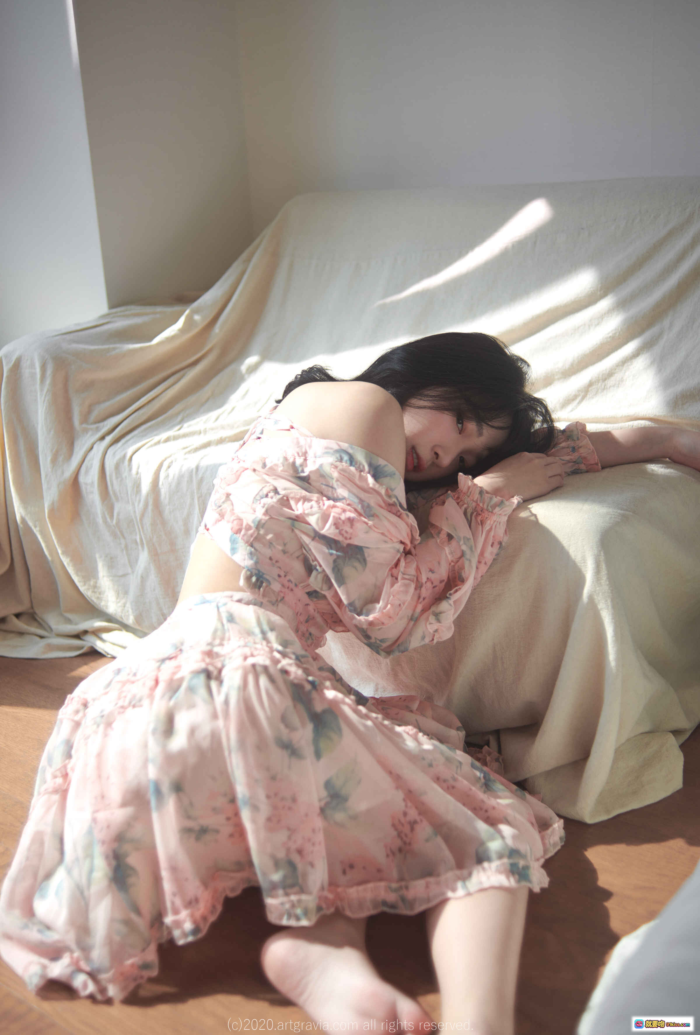 图片[4] - 姜仁卿NO.027黑猫比基尼写真｜ARTGRAVIA_VOL164｜大理石浴室性感姿势｜猫耳眼镜道具｜臀部特写诱惑 - 就要吻