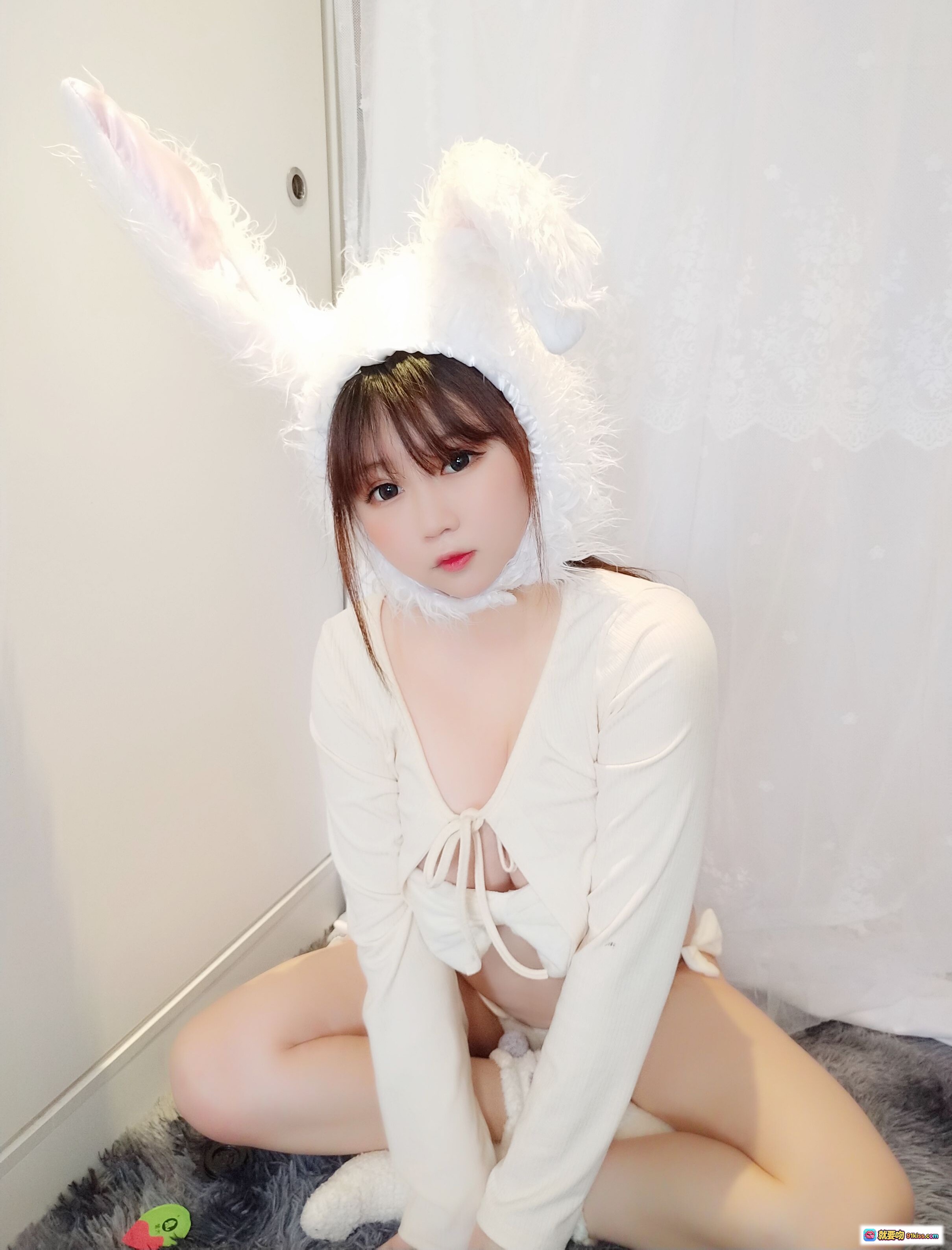 图片[2] - 依酱吖NO.024裙底的秘密：甜美JK制服+蕾丝内衣+格纹领结+长发少女写真83P - 就要吻