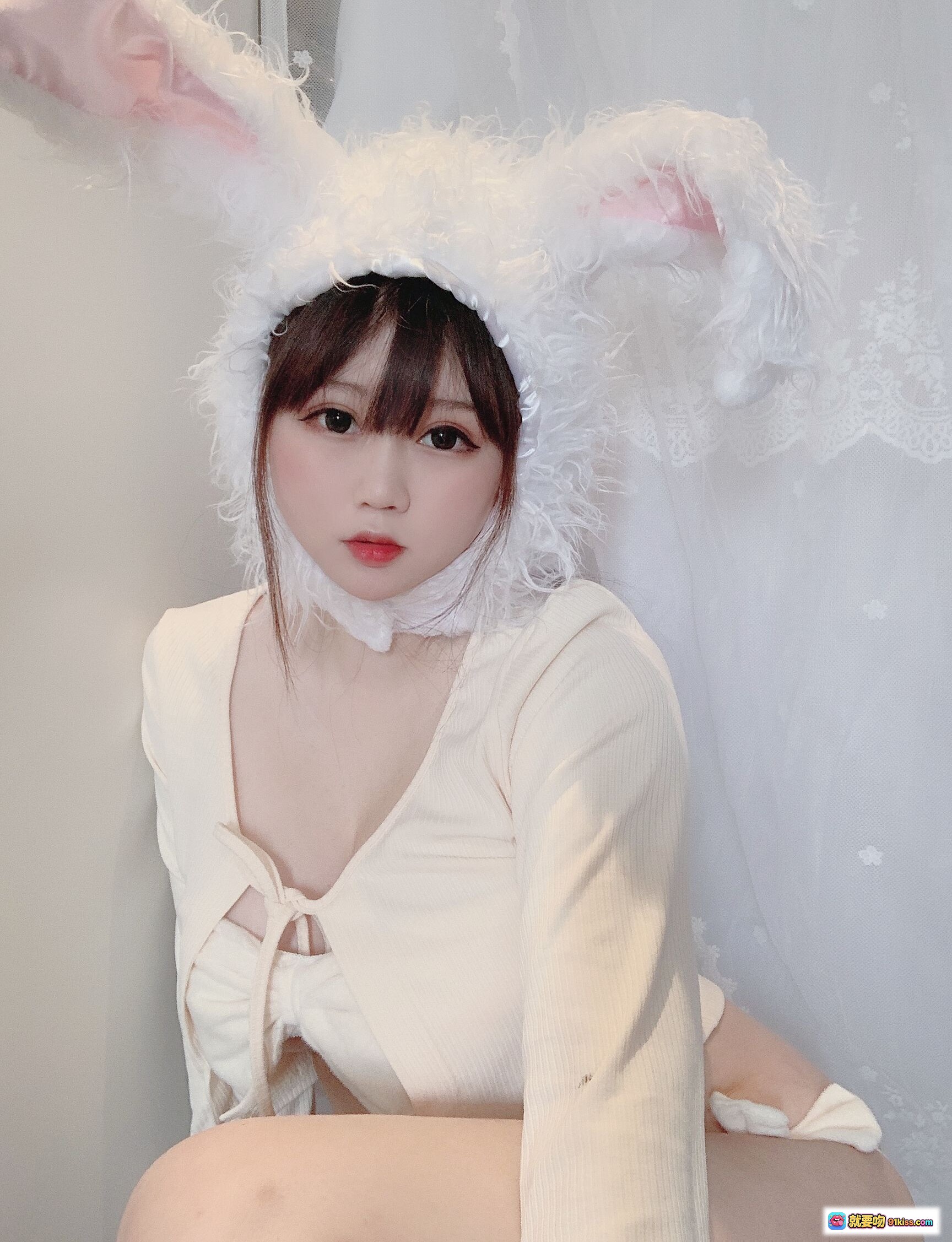 图片[3] - 依酱吖NO.024裙底的秘密：甜美JK制服+蕾丝内衣+格纹领结+长发少女写真83P - 就要吻