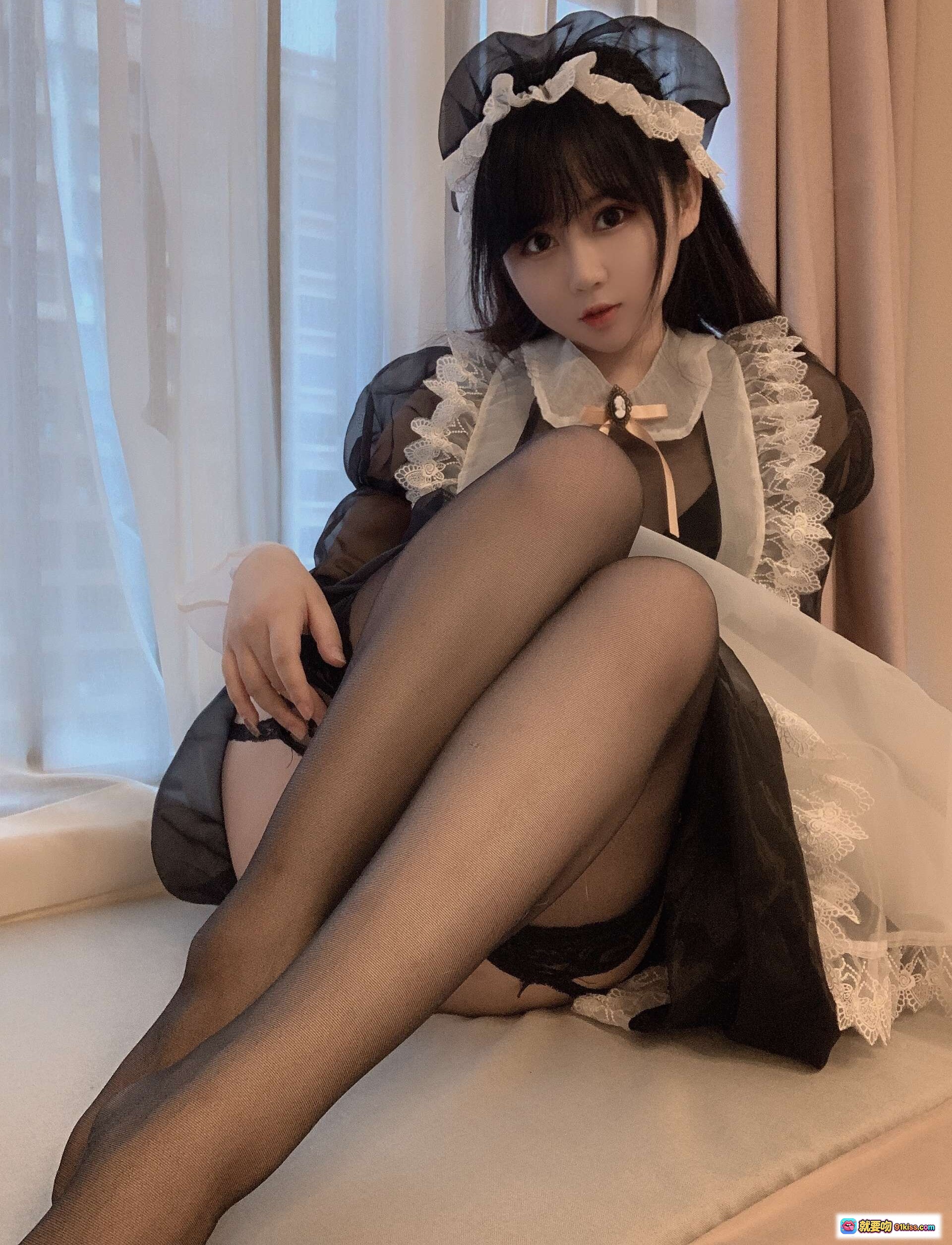 图片[6] - 依酱吖 NO.001 透明女仆装黑猫耳蕾丝边性感写真30P高清图集 - 就要吻