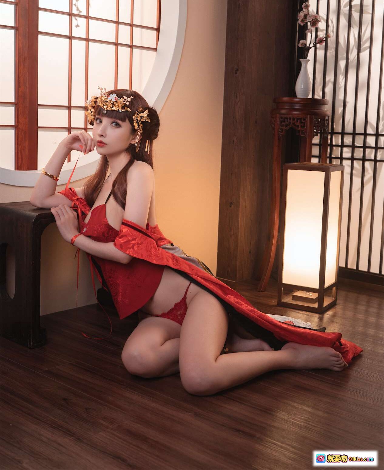 图片[7] - rioko凉凉子NO.041逸仙凤冠霞帔写真 29P10MB 红色古风美腿诱惑 东方古典韵味 轻纱飘逸姿态优雅 - 就要吻