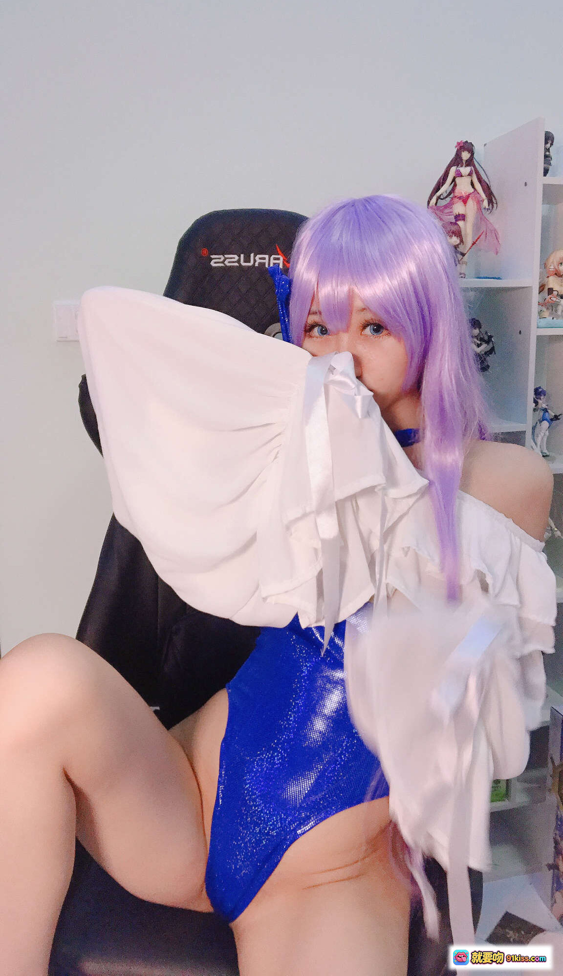 图片[3] - 越南妹KuukoW NO.046 Summer Meltlilith Fate Grand Order紫发cosplay性感美臀写真 - 就要吻