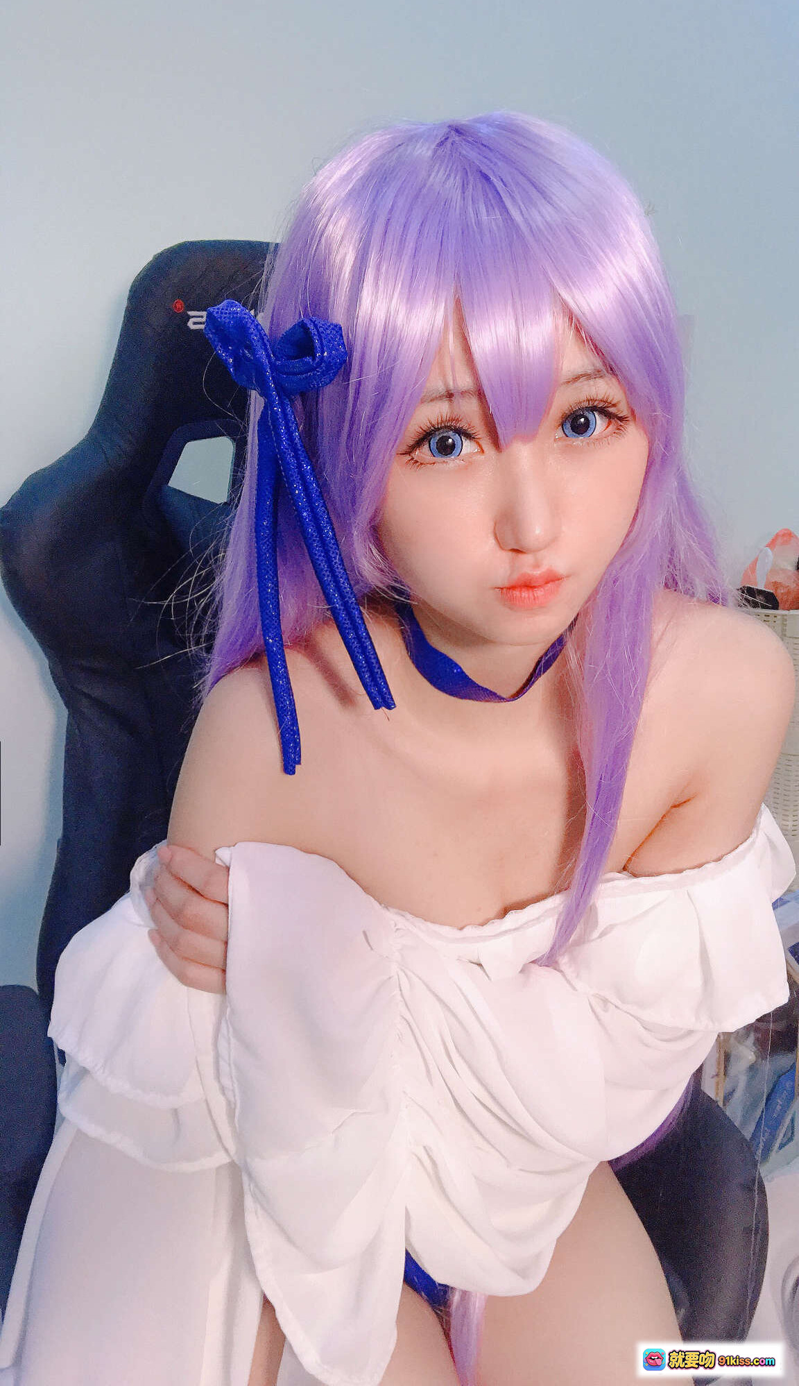 图片[9] - 越南妹KuukoW NO.046 Summer Meltlilith Fate Grand Order紫发cosplay性感美臀写真 - 就要吻