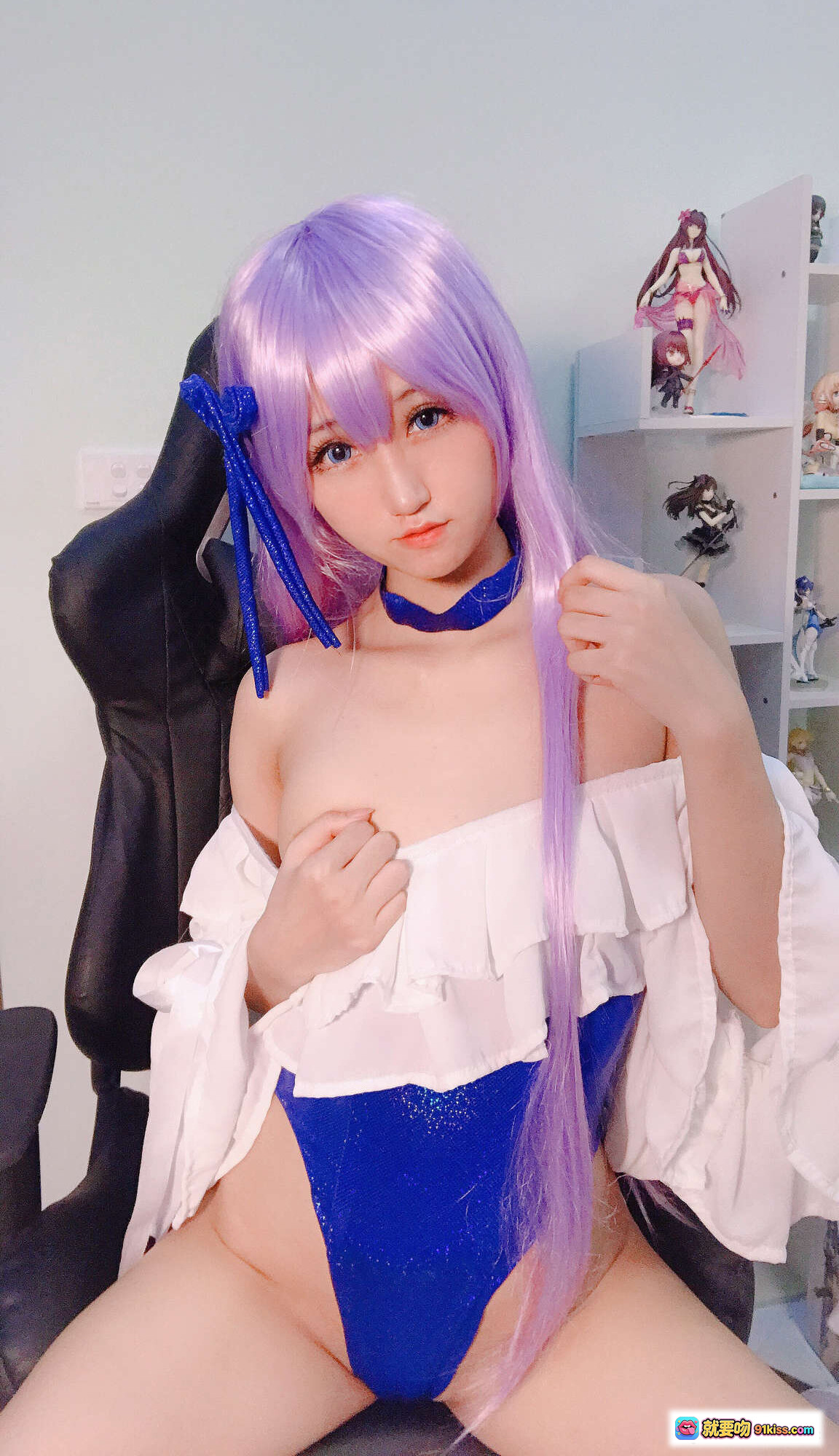 图片[7] - 越南妹KuukoW NO.046 Summer Meltlilith Fate Grand Order紫发cosplay性感美臀写真 - 就要吻