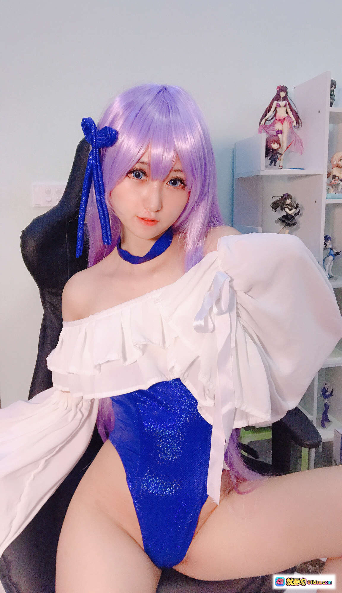 图片[10] - 越南妹KuukoW NO.046 Summer Meltlilith Fate Grand Order紫发cosplay性感美臀写真 - 就要吻