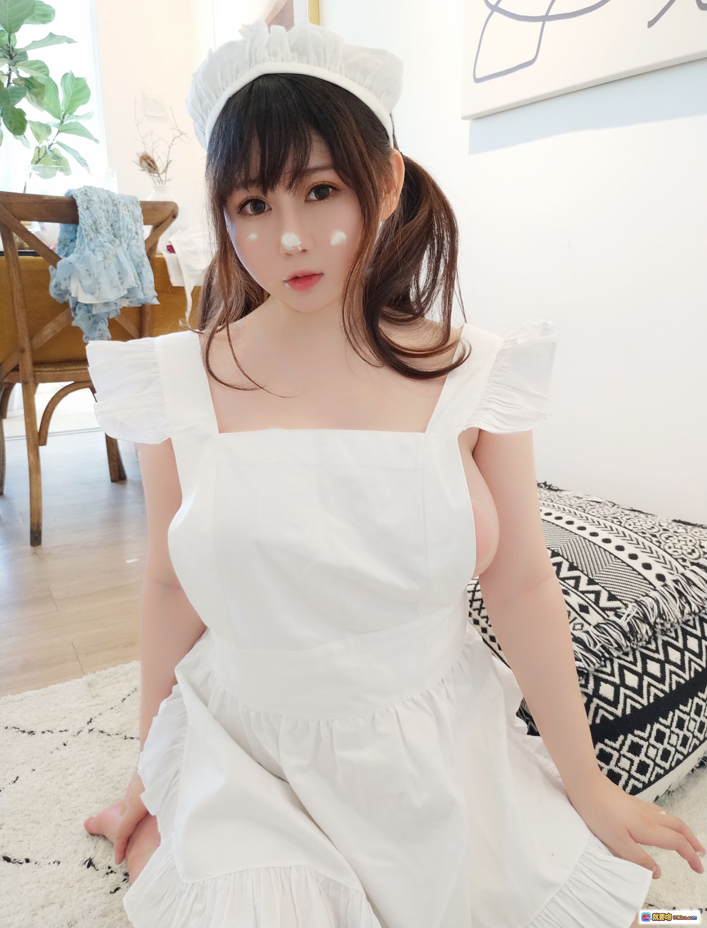 图片[3] - 依酱吖NO.030小厨娘写真｜白色女仆装甜美少女蛋糕水果下午茶清新室内拍摄40P高清图集 - 就要吻