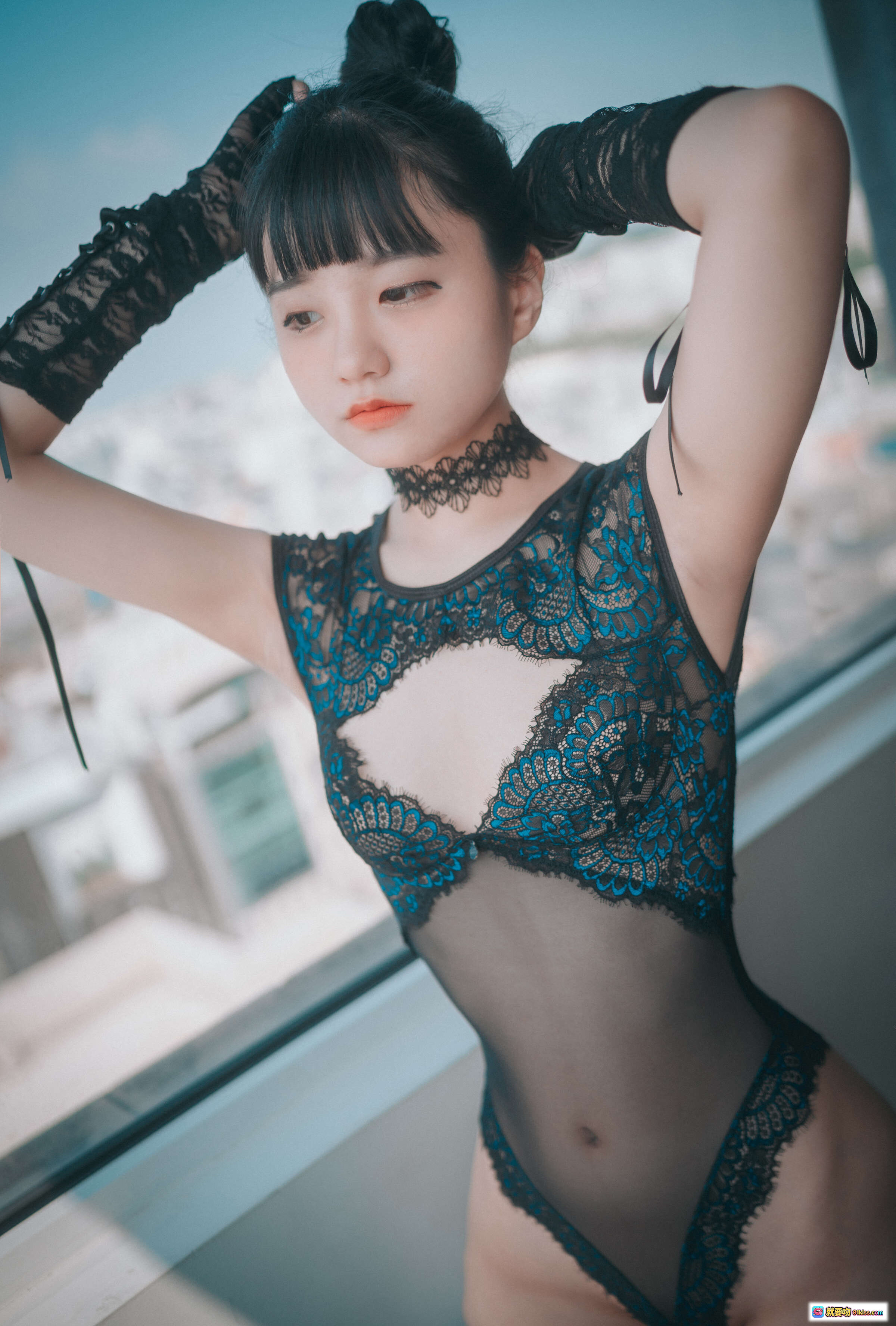 图片[8] - 韩国正妹Jenny黑蕾丝兔女郎写真 – 诱惑姿态床上私房美拍 - 就要吻