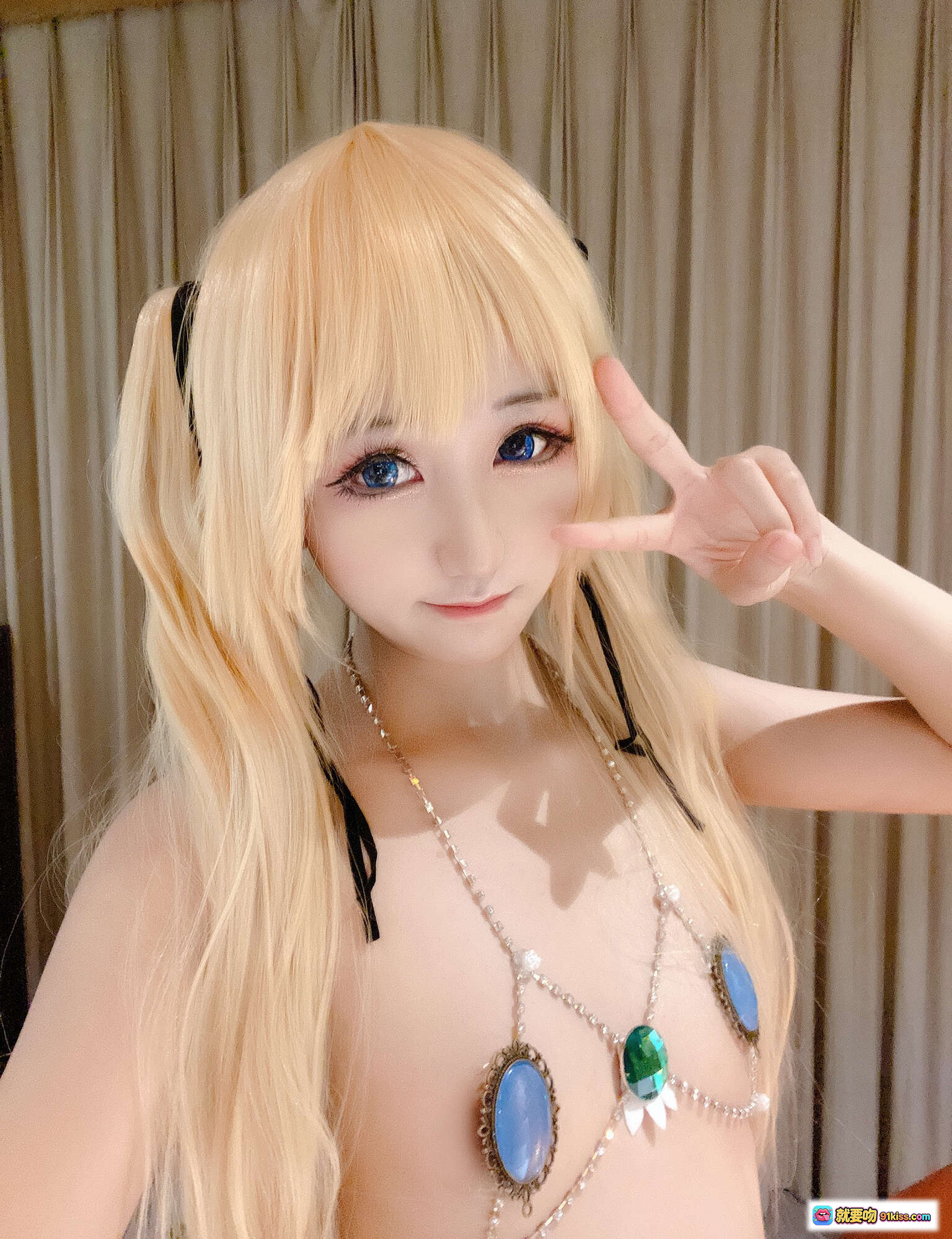 图片[7] - 越南妹KuukoW NO.005 Marie Rose Fortune比基尼自拍套装 珠链装饰美臀性感写真 - 就要吻