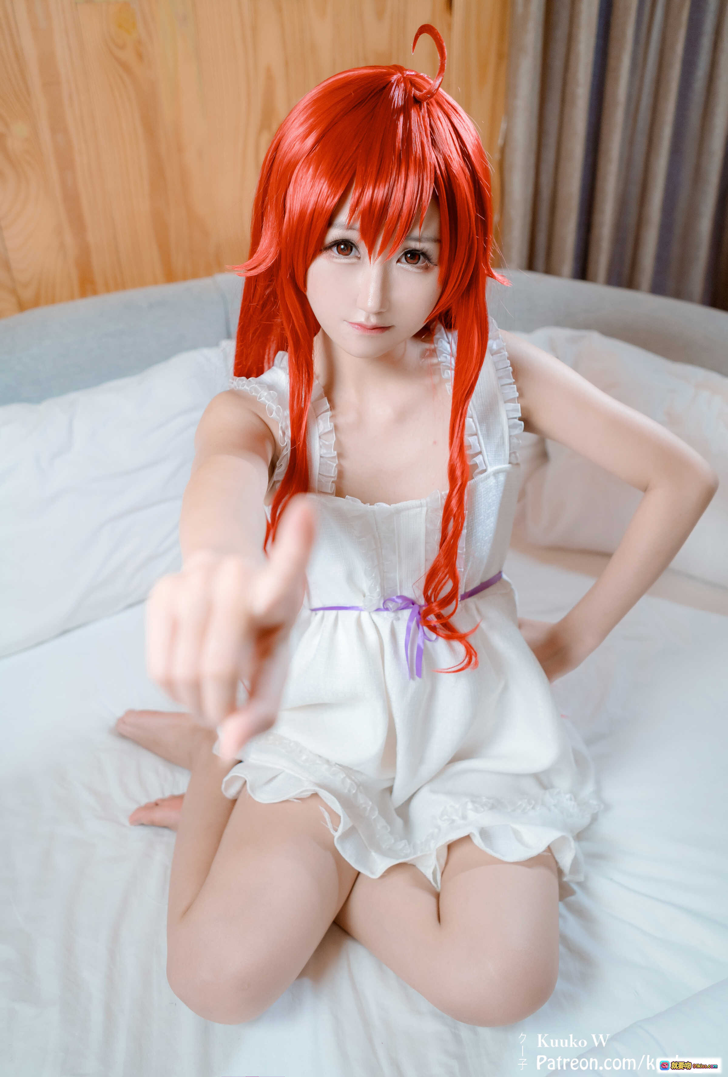 图片[6] - 越南妹KuukoW cos《无职转生》艾莉丝 白色猫耳浴袍+比基尼 写真集NO.054 16P高清美图 - 就要吻