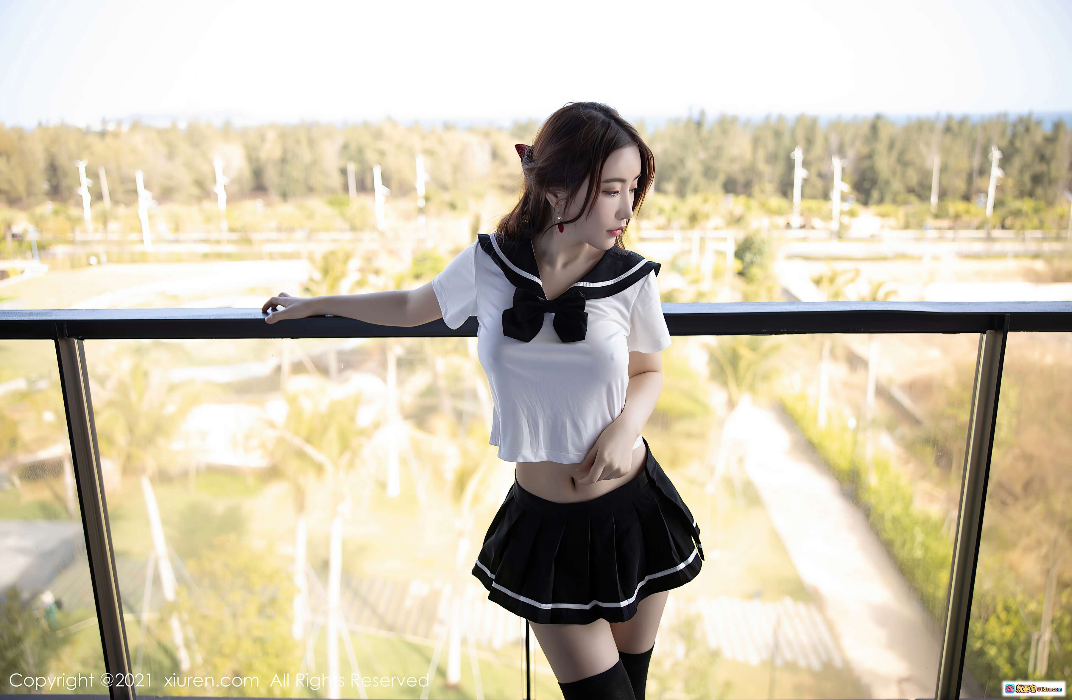 图片[9] - Cherry绯月樱水手服黑裙美腿写真 | XIUREN秀人网2021.04.01 VOL.3268高清图集 - 就要吻