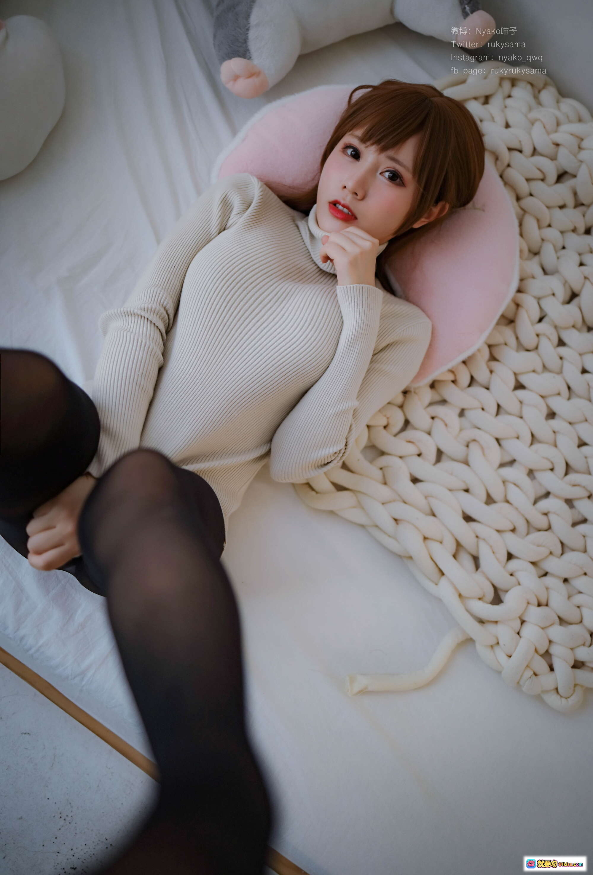 图片[7] - 妄想彼女同棲生活写真集｜豹纹内衣+白色毛衣+黑丝美腿｜138P高画质私房摄影 - 就要吻