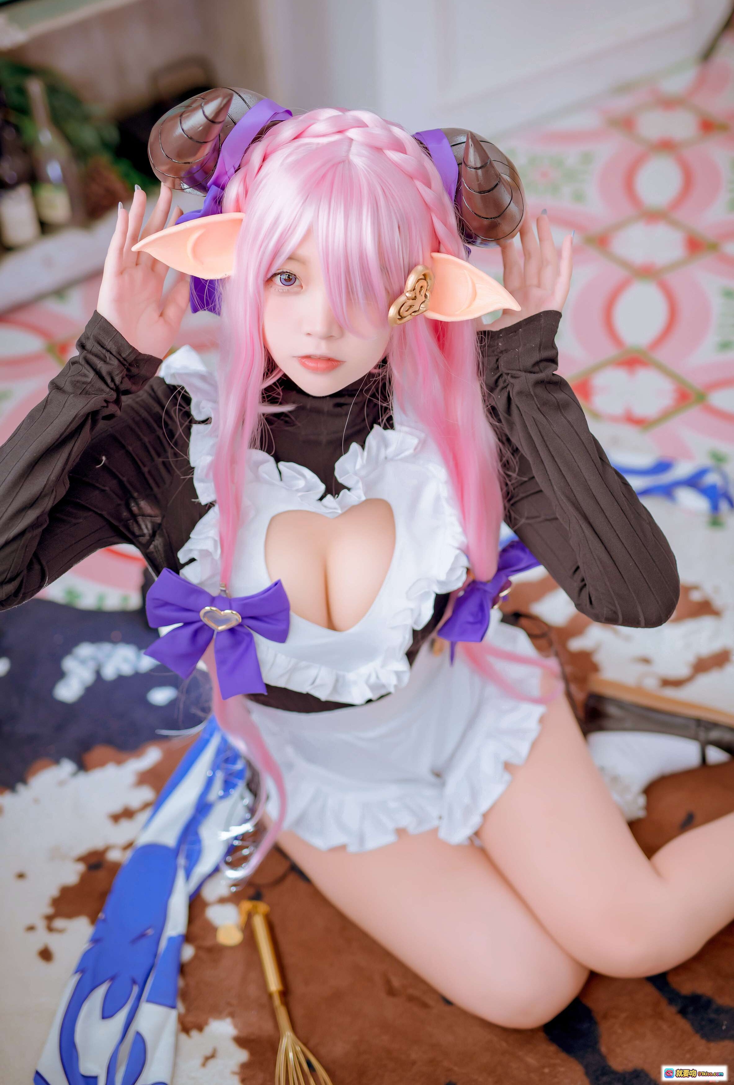 图片[8] - 二佐Nisa NO.081 幻想娜鲁梅娅 Cosplay写真 20P 716MB 粉发女仆装 甜美性感 超清摄影 二次元角色扮演 精致妆造 室内场景 柔光氛围 - 就要吻