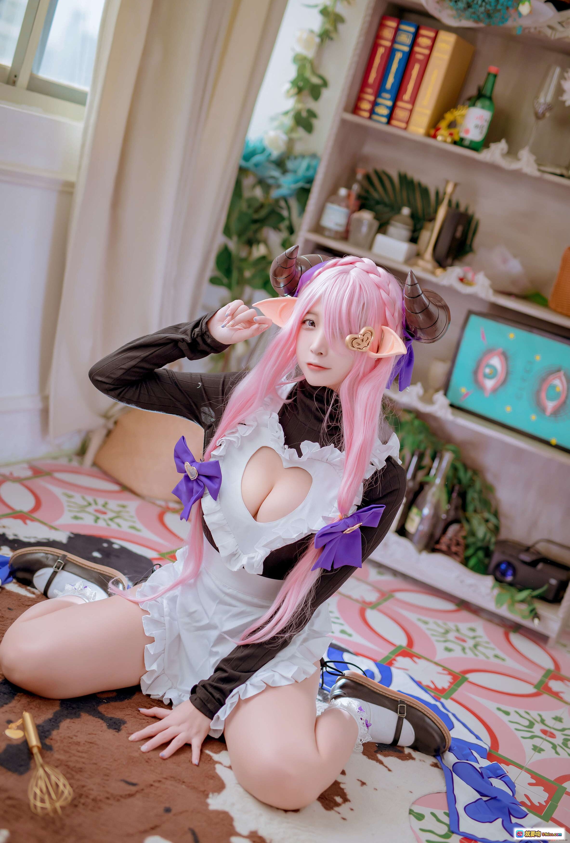 图片[4] - 二佐Nisa NO.081 幻想娜鲁梅娅 Cosplay写真 20P 716MB 粉发女仆装 甜美性感 超清摄影 二次元角色扮演 精致妆造 室内场景 柔光氛围 - 就要吻