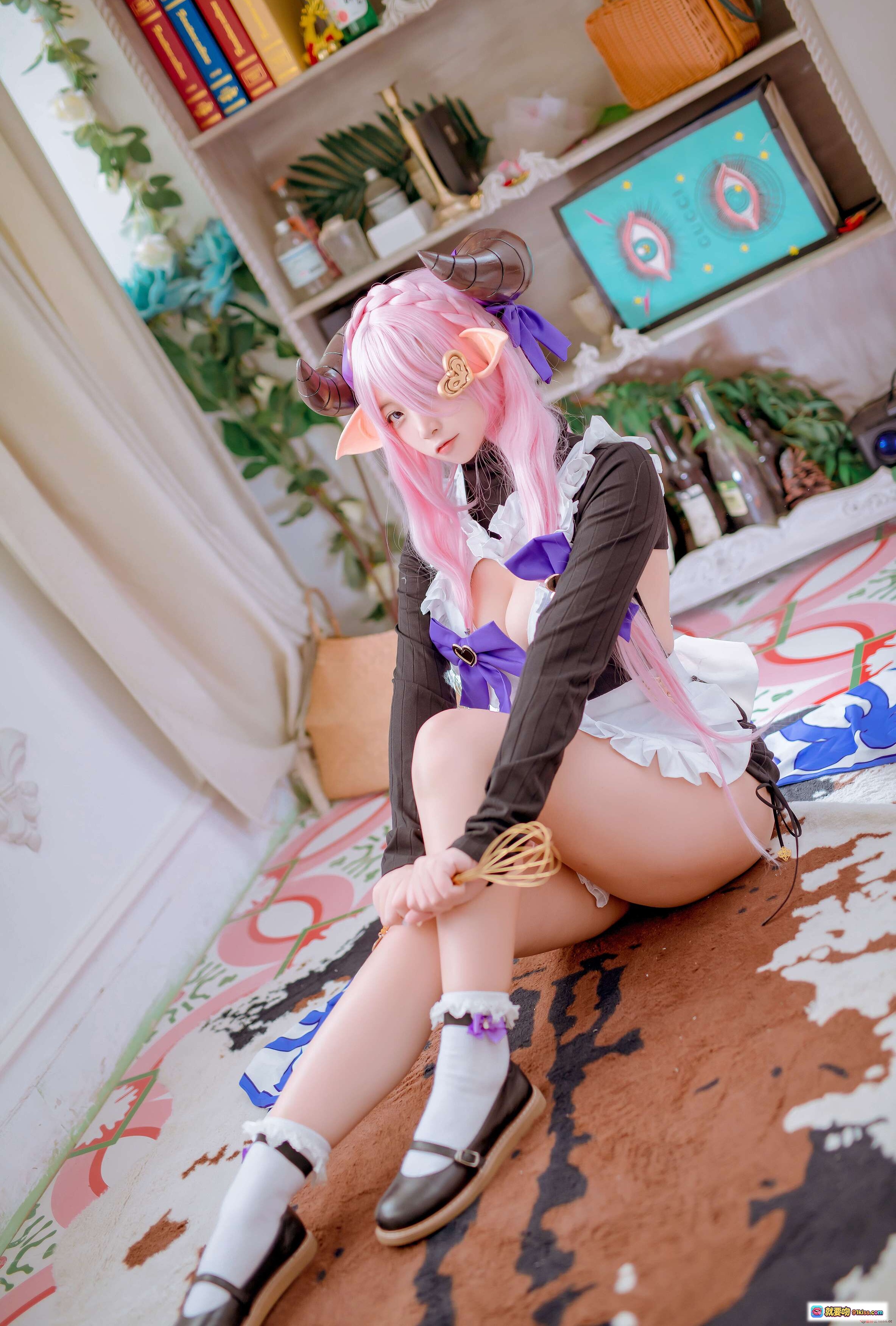 图片[10] - 二佐Nisa NO.081 幻想娜鲁梅娅 Cosplay写真 20P 716MB 粉发女仆装 甜美性感 超清摄影 二次元角色扮演 精致妆造 室内场景 柔光氛围 - 就要吻