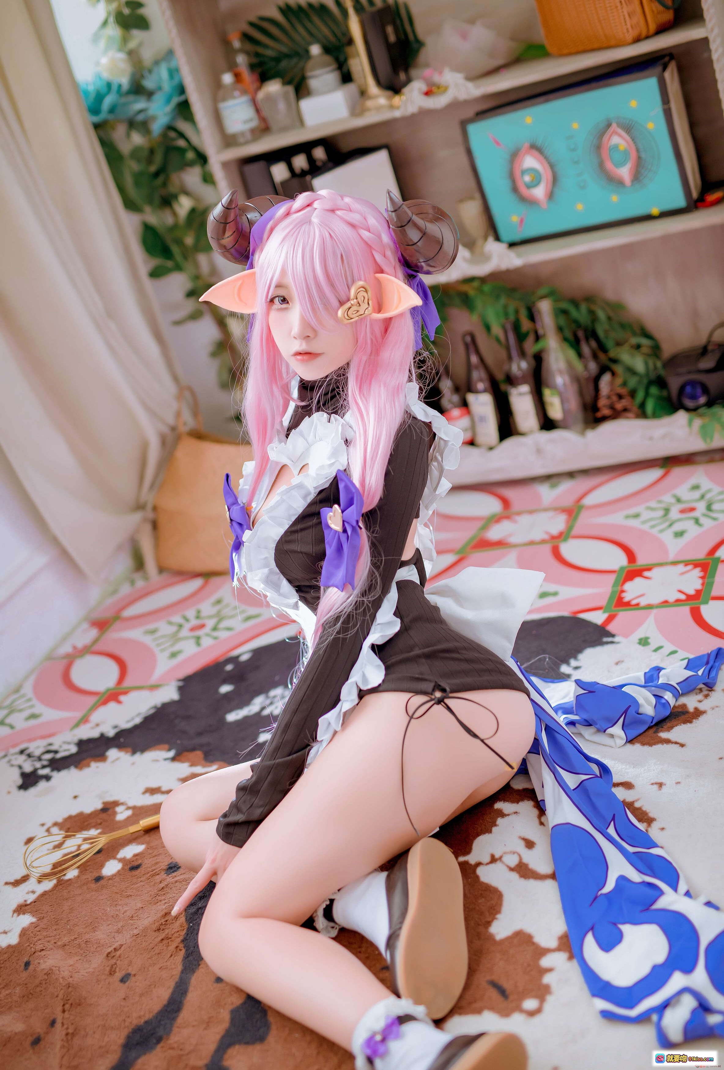 图片[7] - 二佐Nisa NO.081 幻想娜鲁梅娅 Cosplay写真 20P 716MB 粉发女仆装 甜美性感 超清摄影 二次元角色扮演 精致妆造 室内场景 柔光氛围 - 就要吻