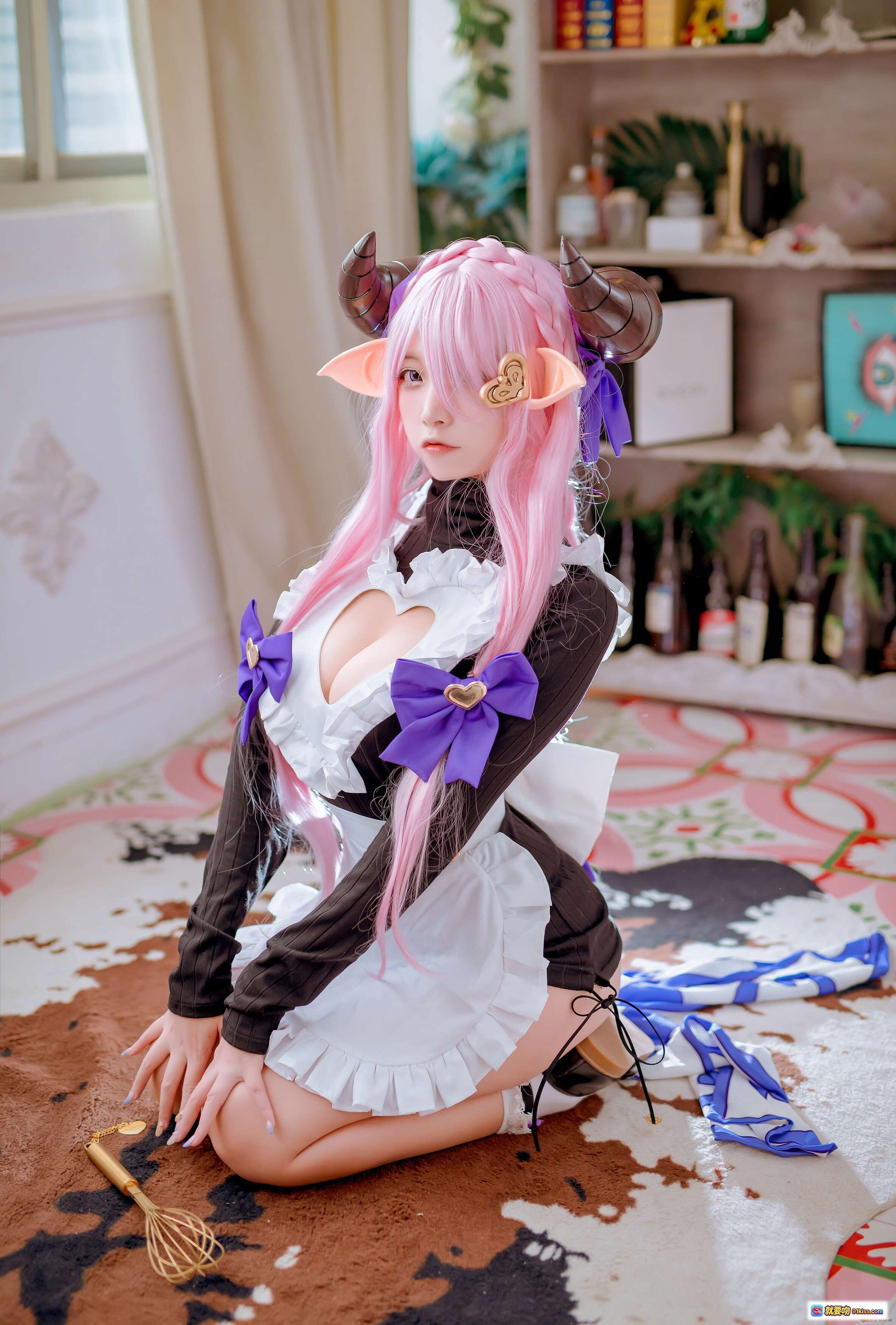 图片[2] - 二佐Nisa NO.081 幻想娜鲁梅娅 Cosplay写真 20P 716MB 粉发女仆装 甜美性感 超清摄影 二次元角色扮演 精致妆造 室内场景 柔光氛围 - 就要吻