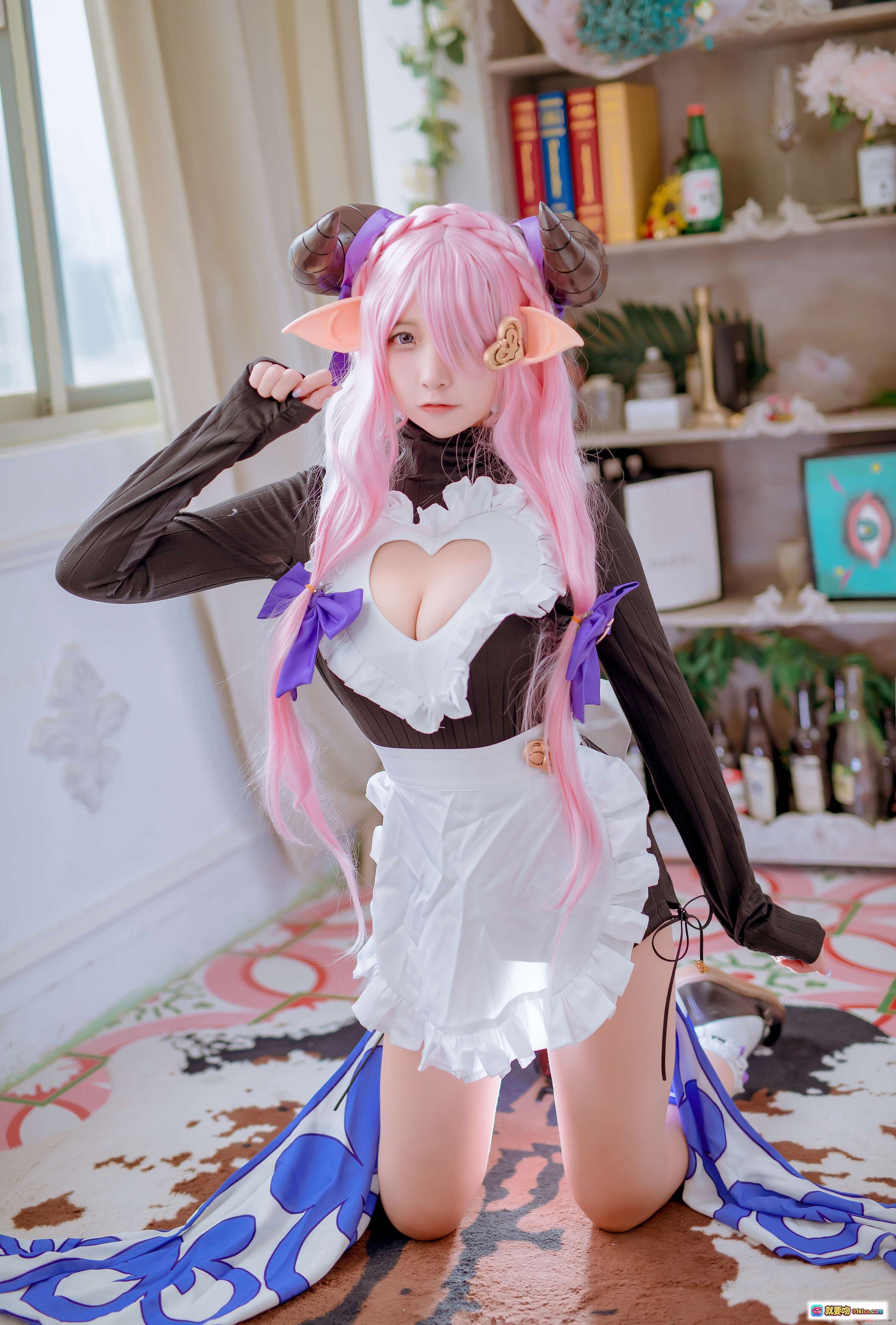 图片[9] - 二佐Nisa NO.081 幻想娜鲁梅娅 Cosplay写真 20P 716MB 粉发女仆装 甜美性感 超清摄影 二次元角色扮演 精致妆造 室内场景 柔光氛围 - 就要吻
