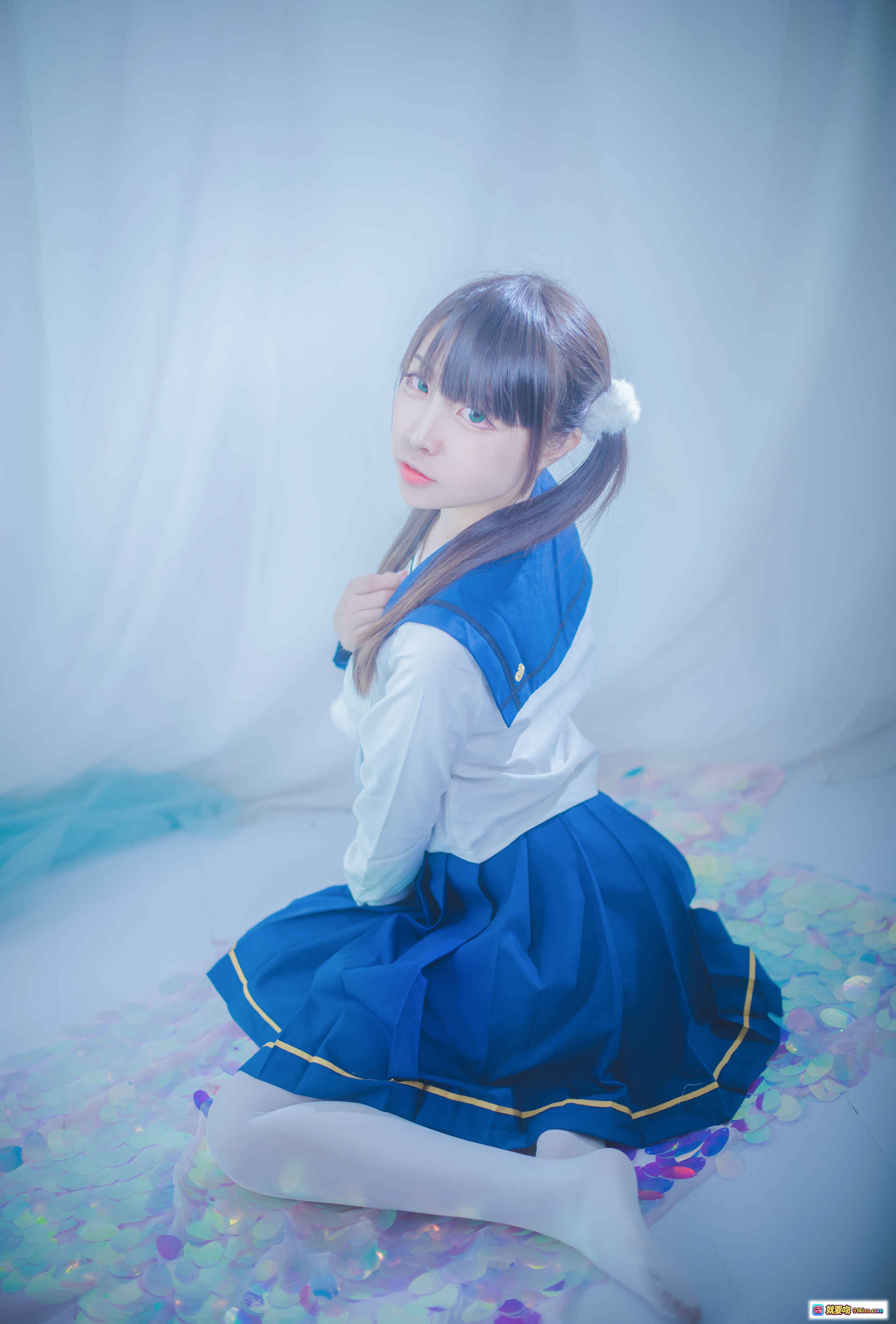 图片[4] - 二佐Nisa NO.056 水手服写真 白丝美腿 闪耀光斑 蓝白制服 甜美少女风 高清17P 155MB - 就要吻