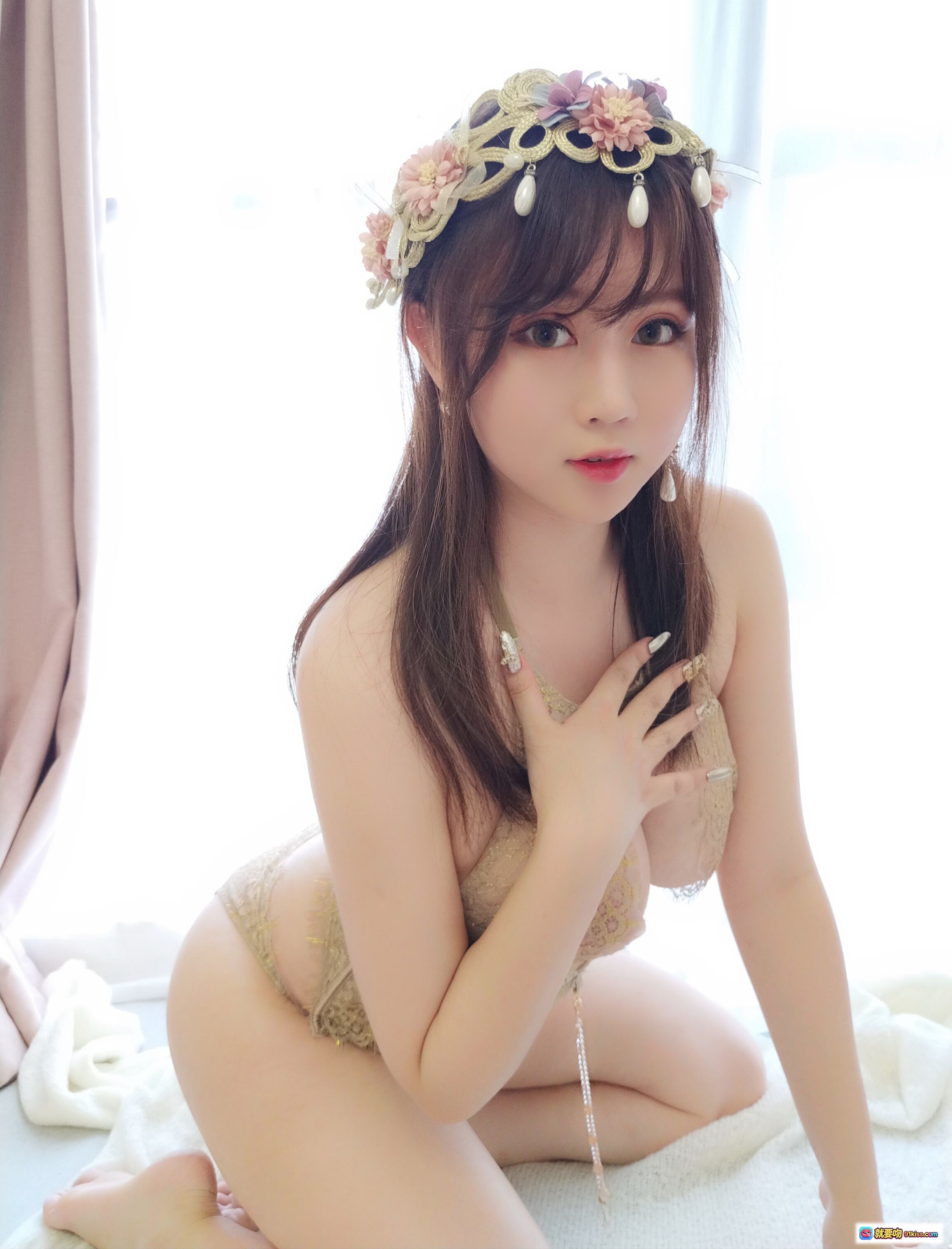 图片[7] - 依酱吖NO.009睡衣写真 24P42MB 蕾丝透视性感内衣 粉金链条装饰 私房美拍高清图集 - 就要吻