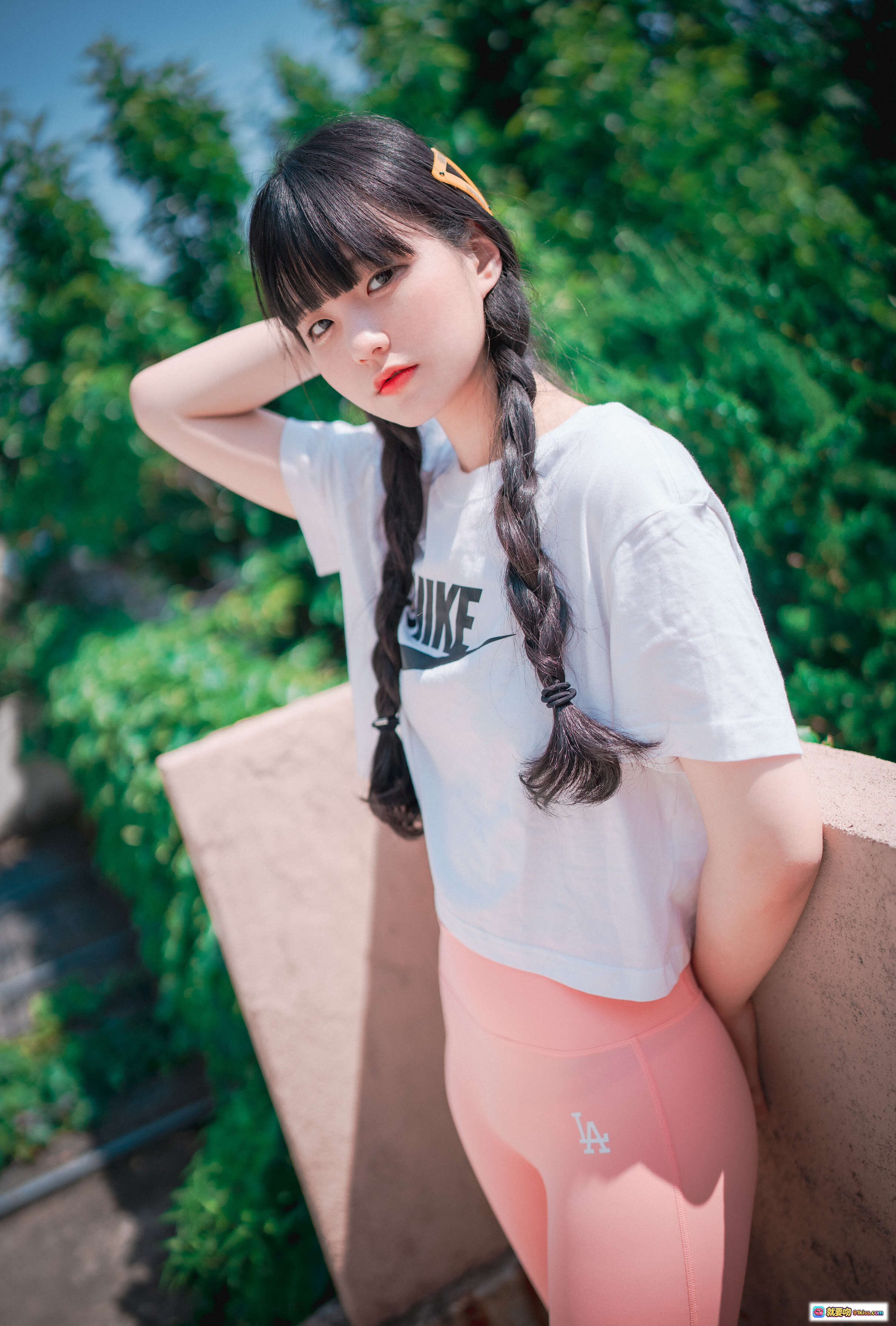 图片[6] - 韩国正妹Jenny 22写真 – 粉色棒球帽双马尾少女购物车外拍清新甜美风 - 就要吻