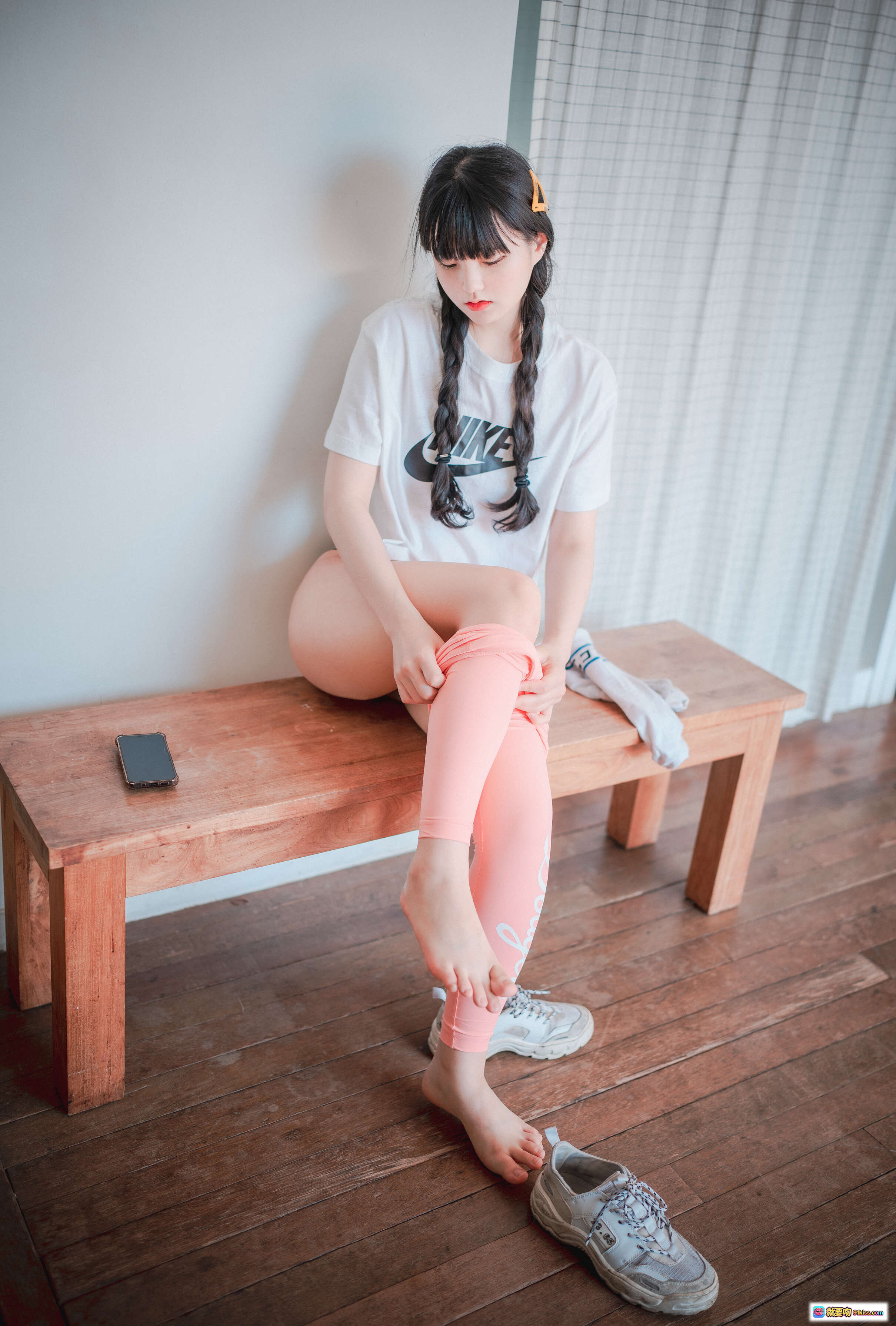 图片[7] - 韩国正妹Jenny 22写真 – 粉色棒球帽双马尾少女购物车外拍清新甜美风 - 就要吻