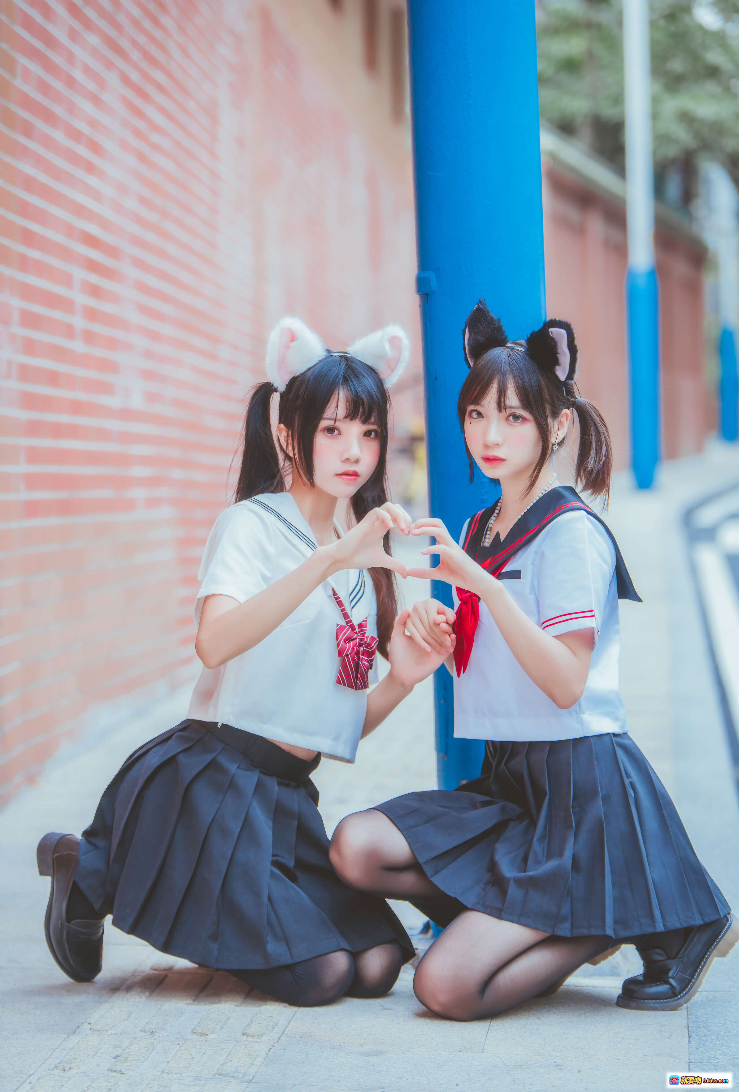 图片[3] - 疯猫ss NO.023 桜桃喵nJK百合双马尾猫耳制服写真33P高清图集 - 就要吻