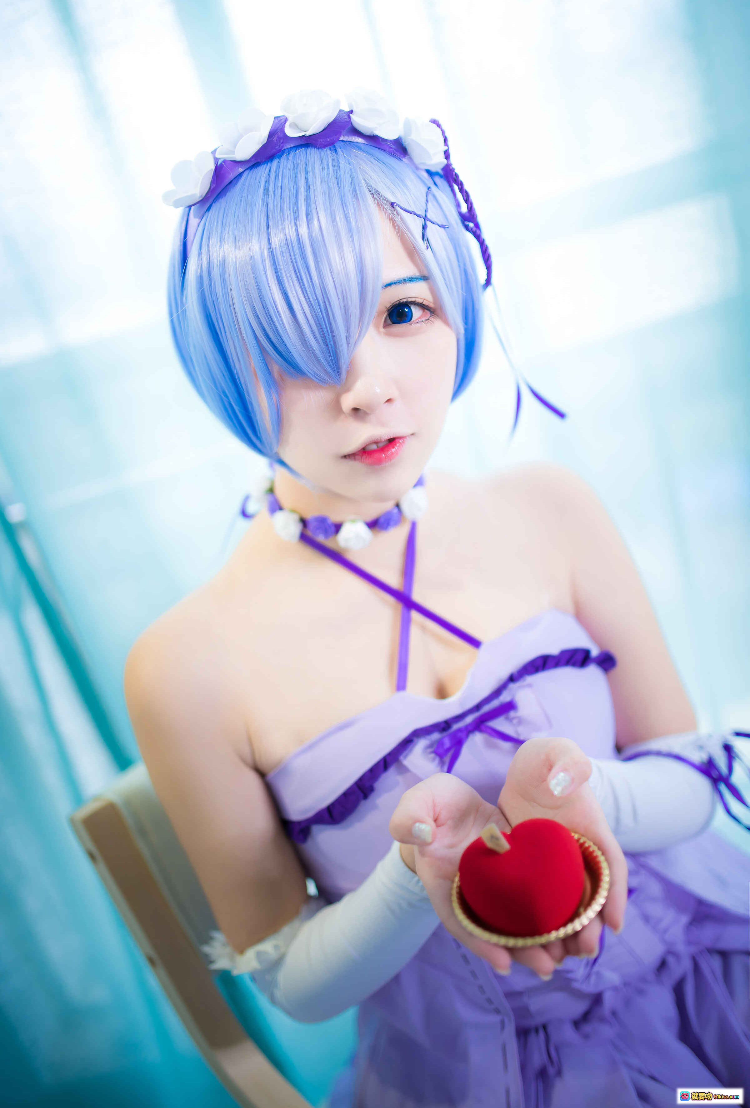 图片[6] - 二佐Nisa NO.042 蕾姆睡衣Cosplay 紫色系少女风 甜美可爱居家写真 13P高清图集 - 就要吻
