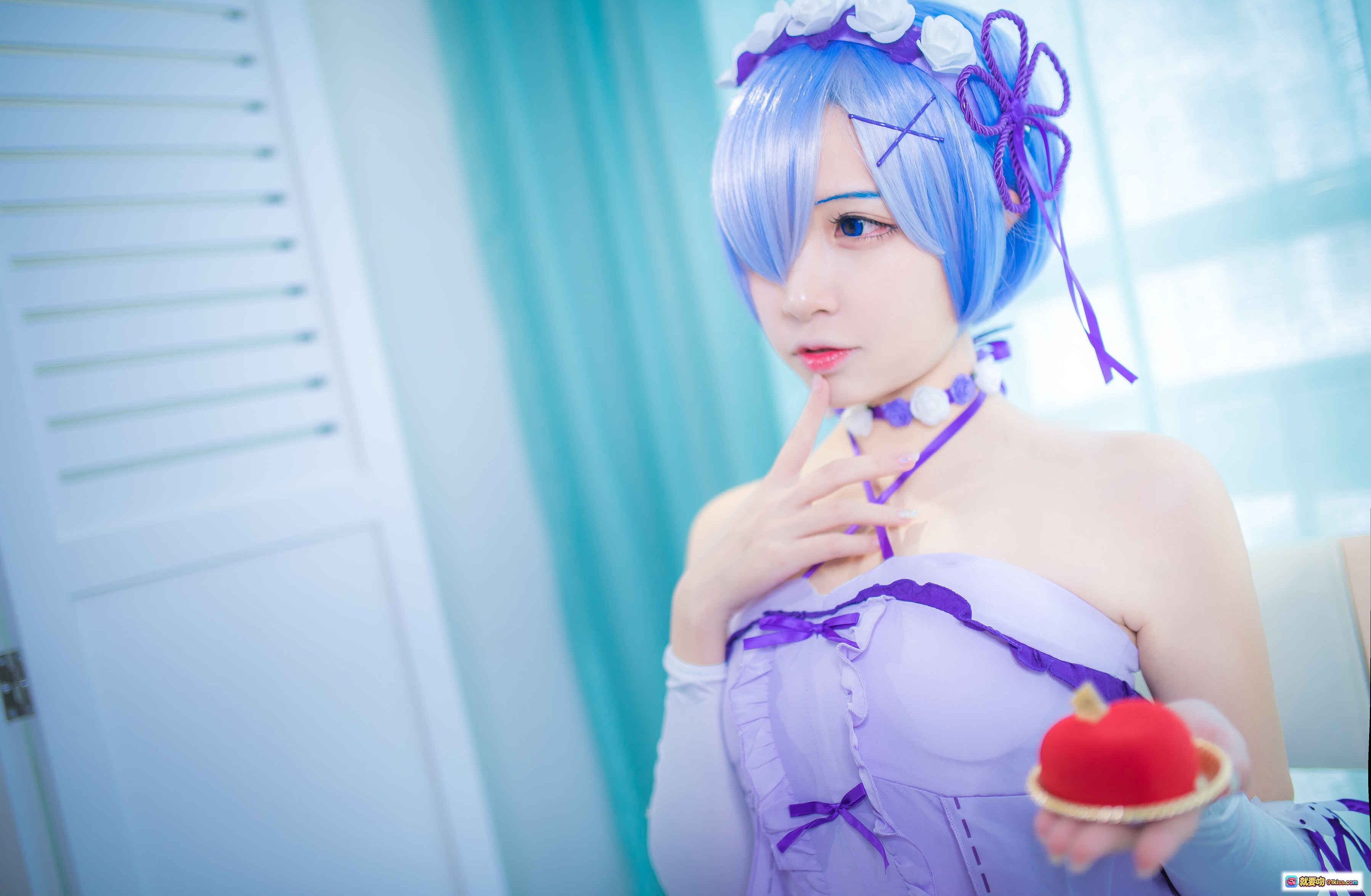 图片[10] - 二佐Nisa NO.042 蕾姆睡衣Cosplay 紫色系少女风 甜美可爱居家写真 13P高清图集 - 就要吻